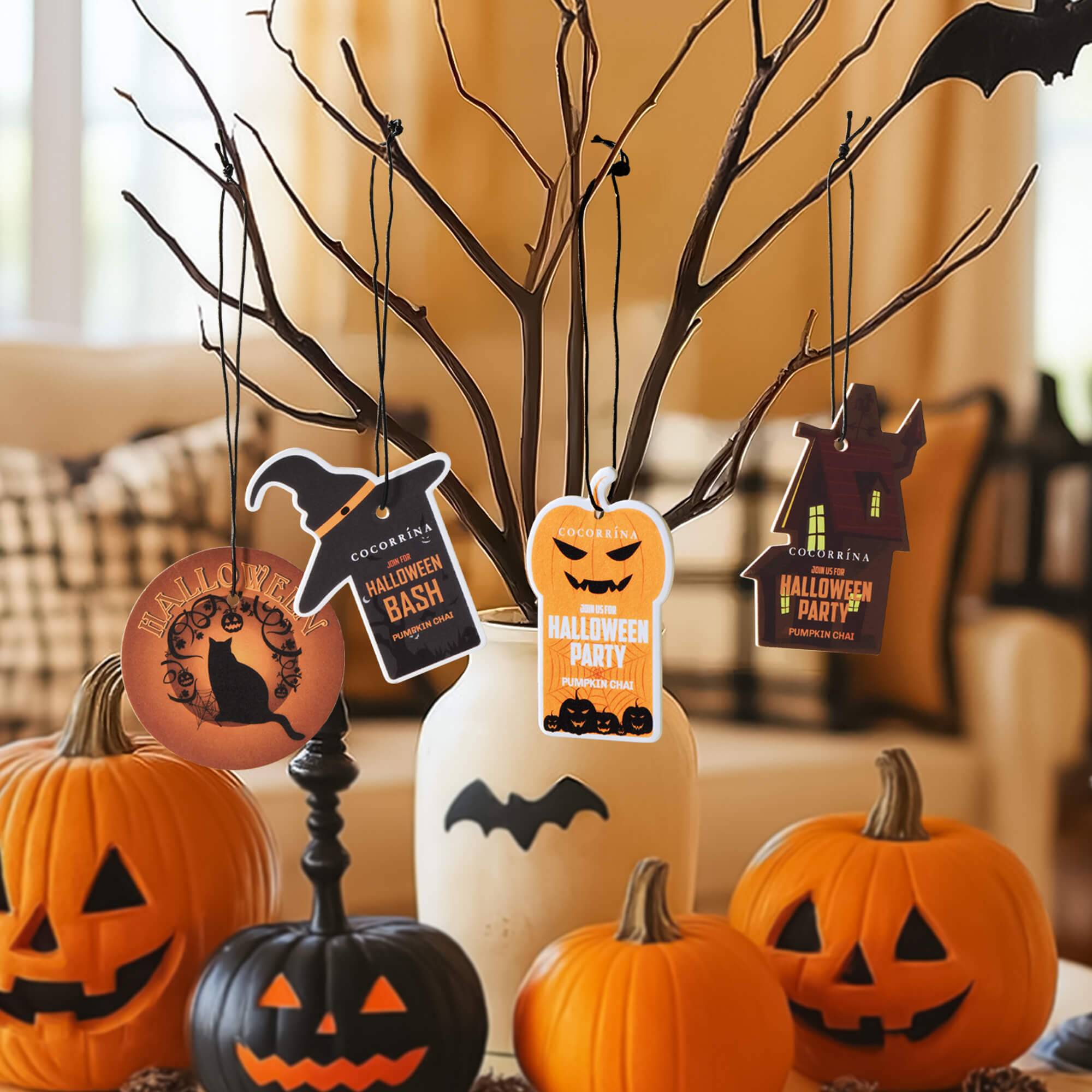 COCORRÍNA Halloween Paper Sachets 4 Pack Set of 2