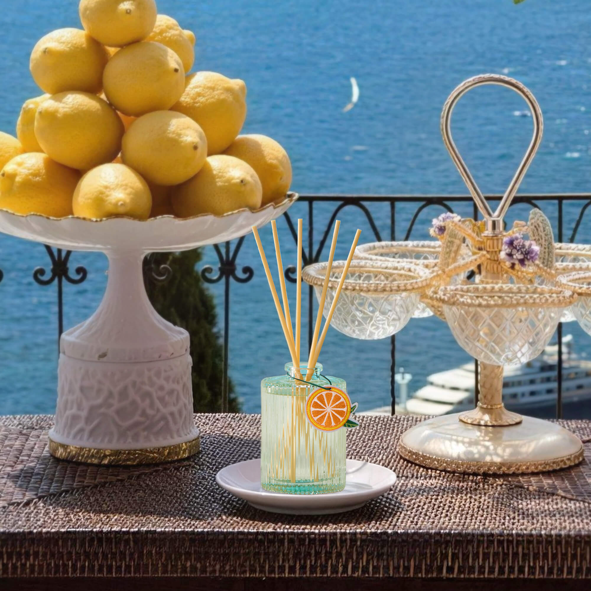 COCORRÍNA Sage & Citrus Reed Diffuser Set