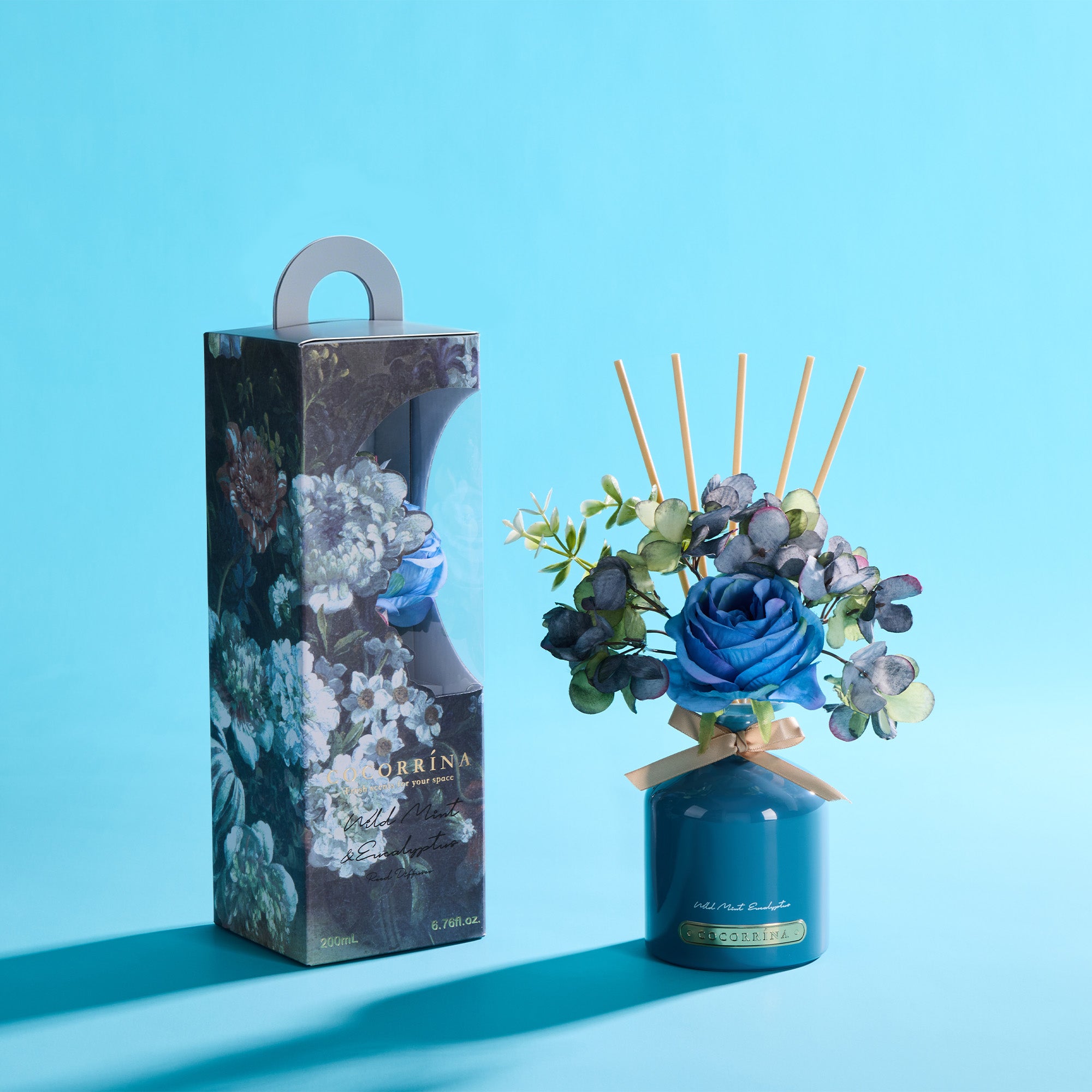 COCORRÍNA Wild Mint & Eucalyptus Reed Diffuser Set