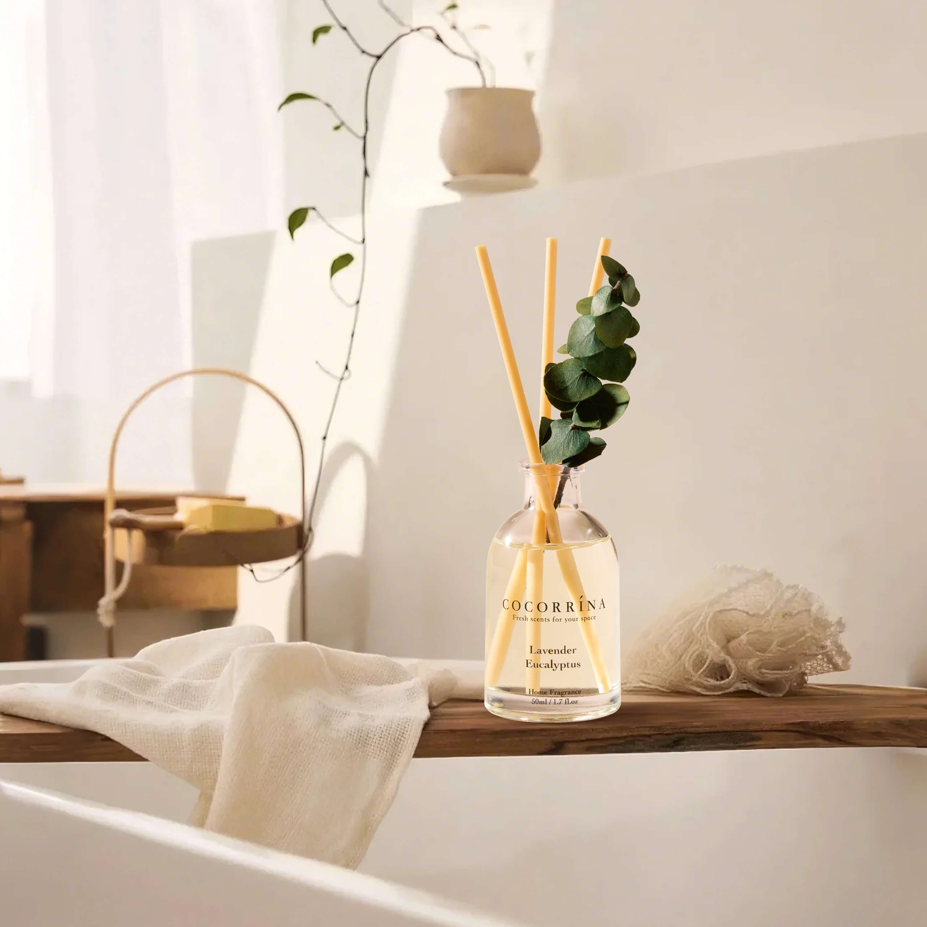 COCORRÍNA 1.7 fl oz Reed Diffuser Set of 3-Clean Set