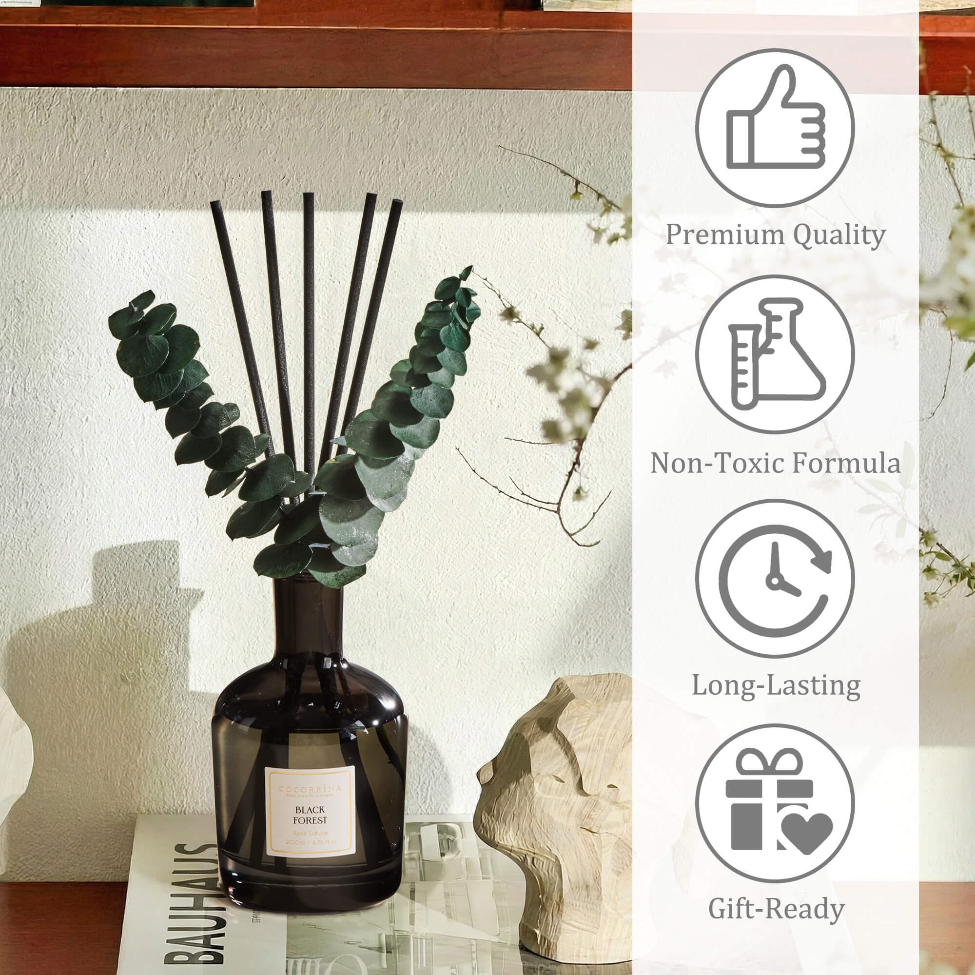 COCORRÍNA Black Forest Reed Diffuser Set