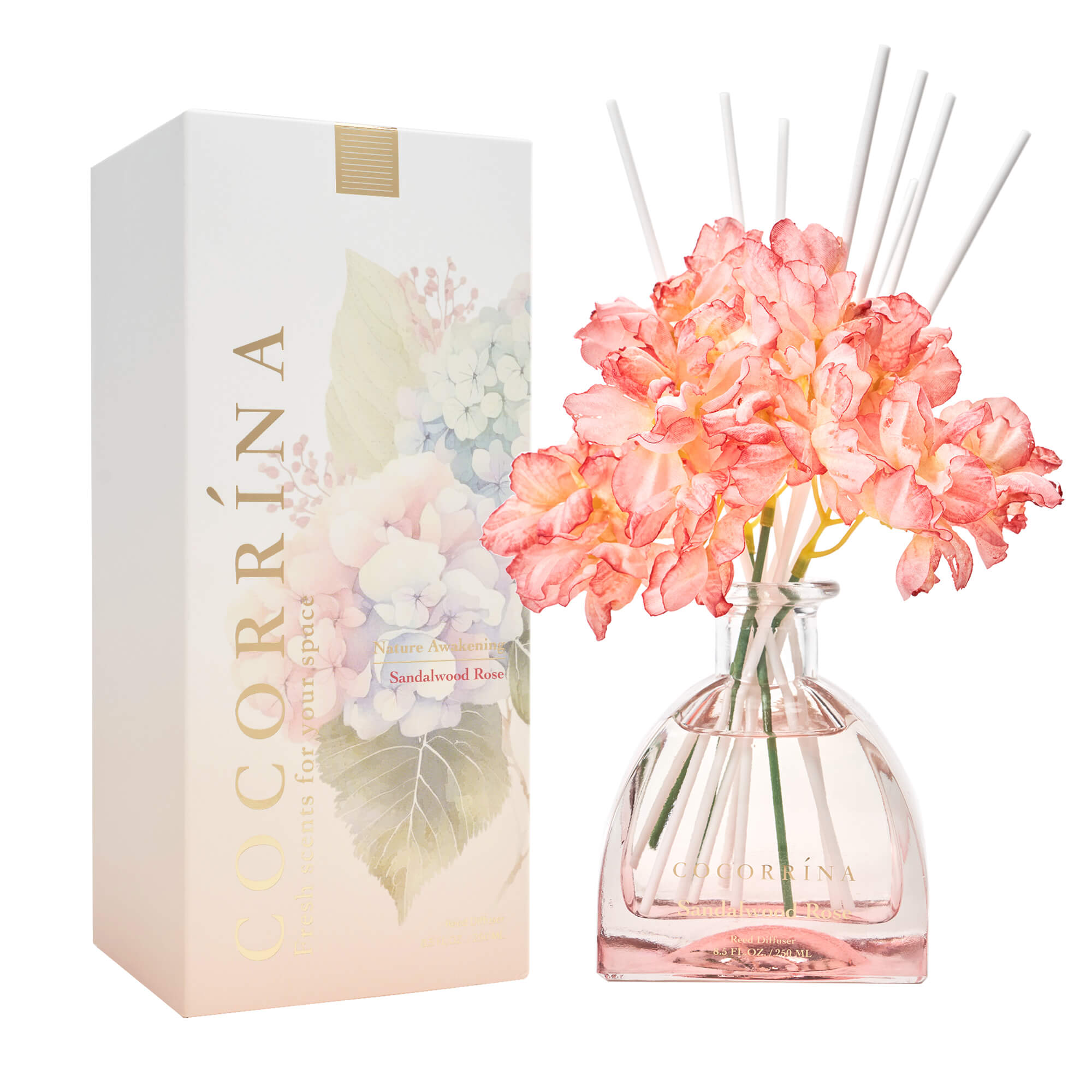 COCORRÍNA Sandalwood Rose Simple Luxe Reed Diffuser