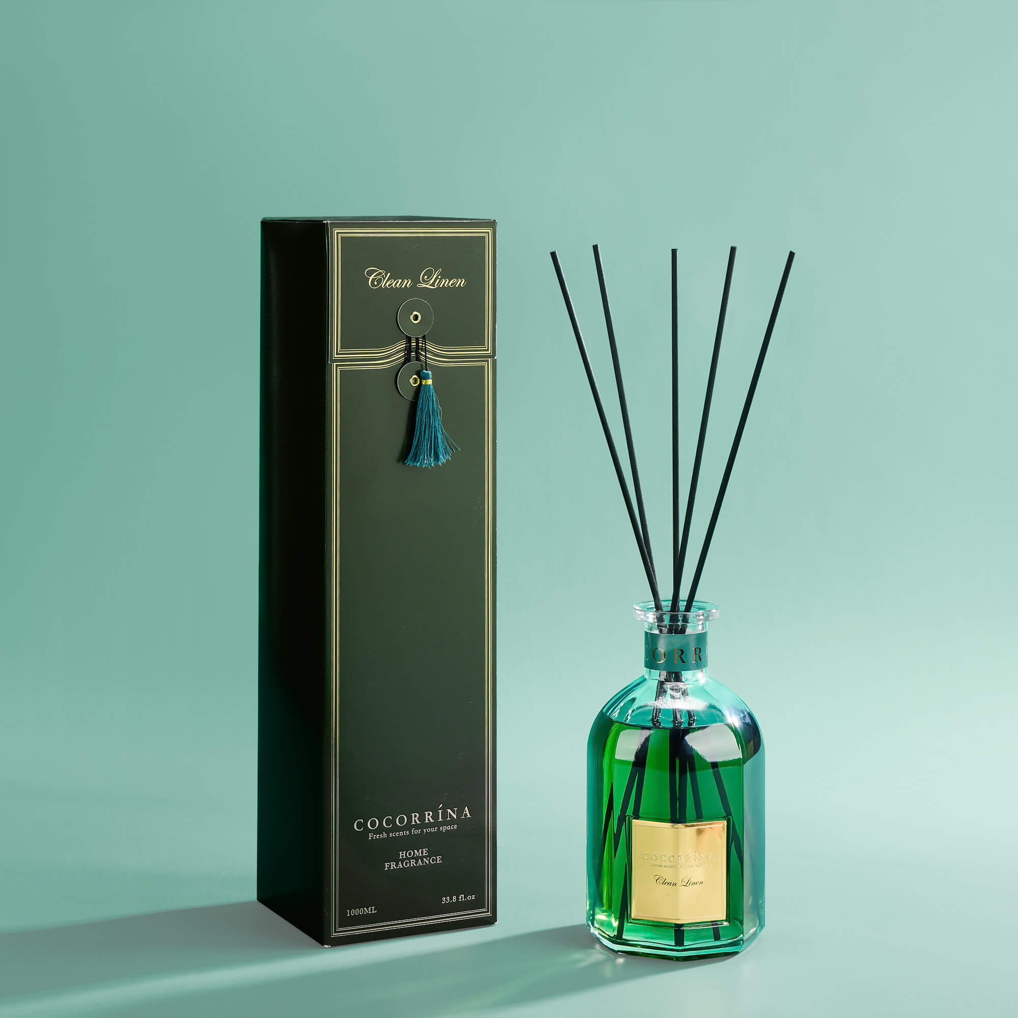 COCORRÍNA Clean Linen Reed Diffuser Set