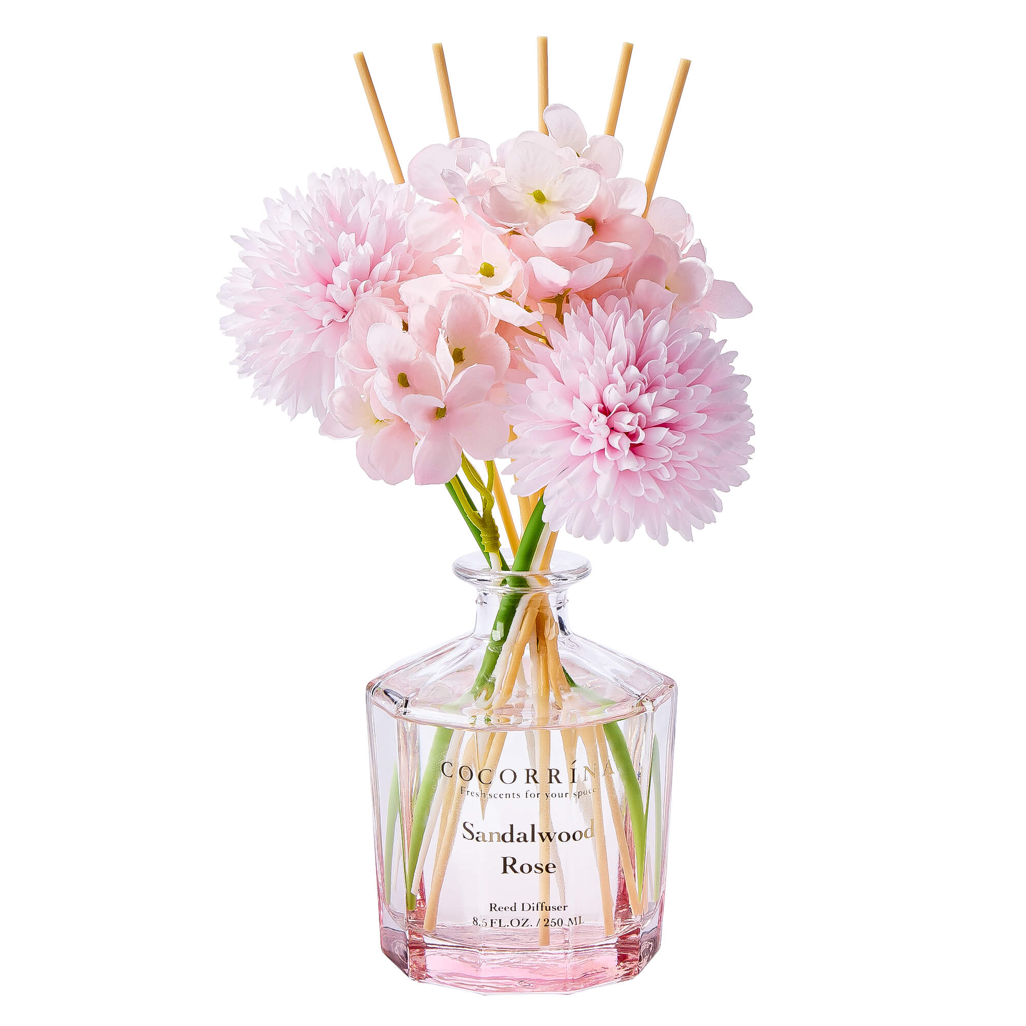 COCORRÍNA Sandalwood Rose Master Flower Reed Diffuser Set