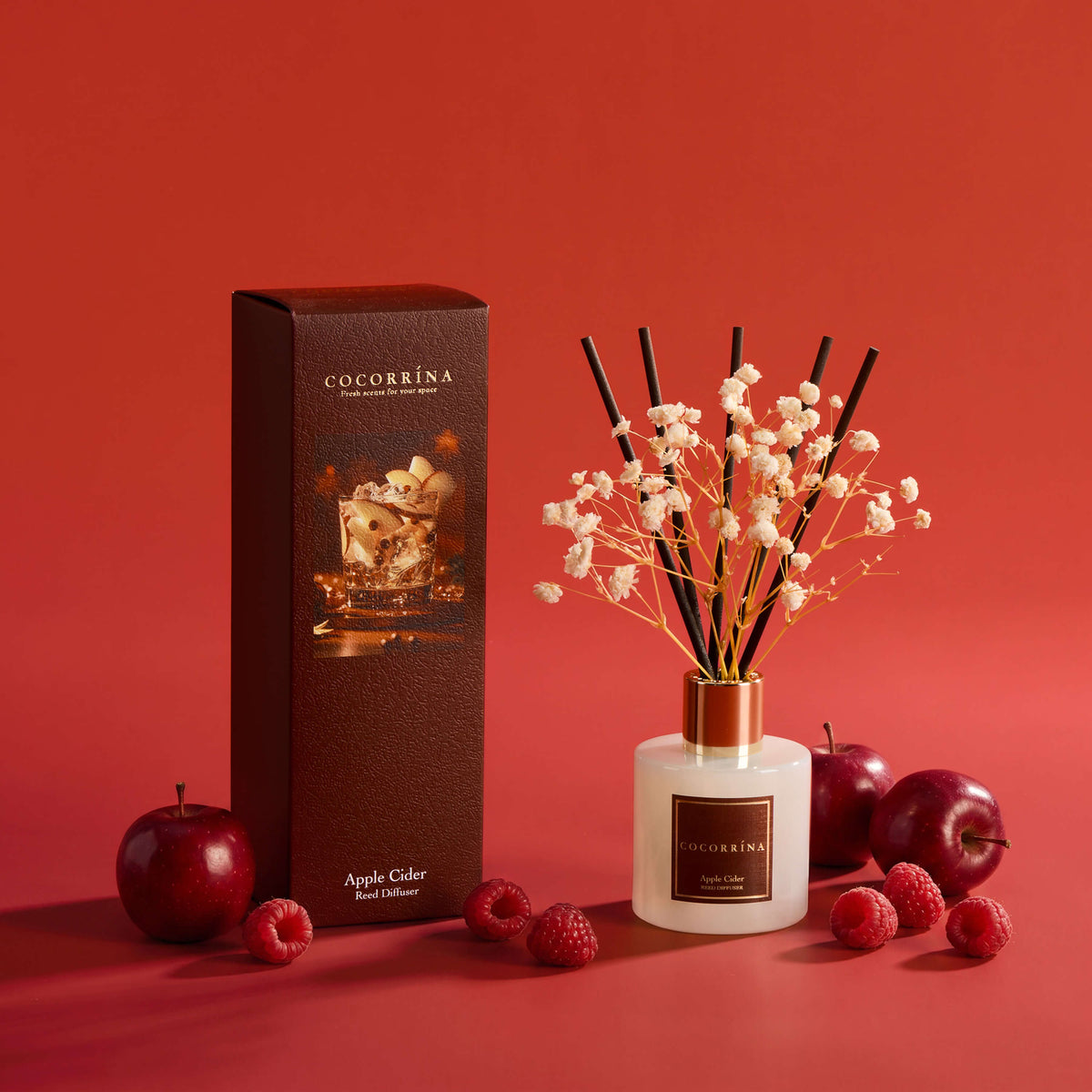 COCORRÍNA Apple Cider Reed Diffuser Set