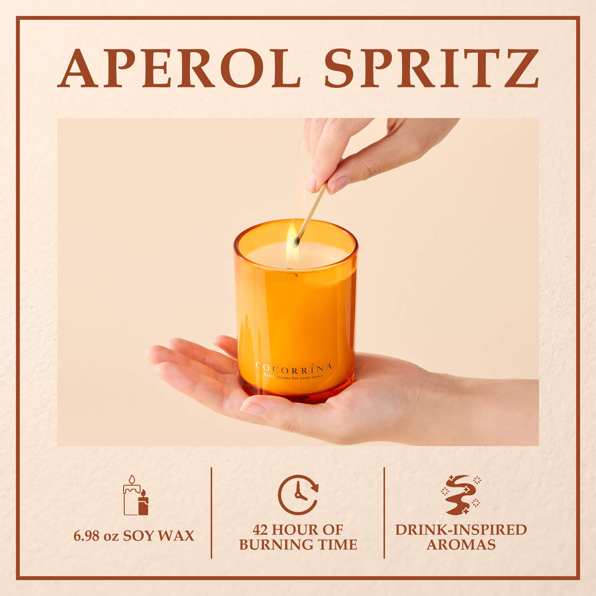 COCORRÍNA Aperol Spritz Candle