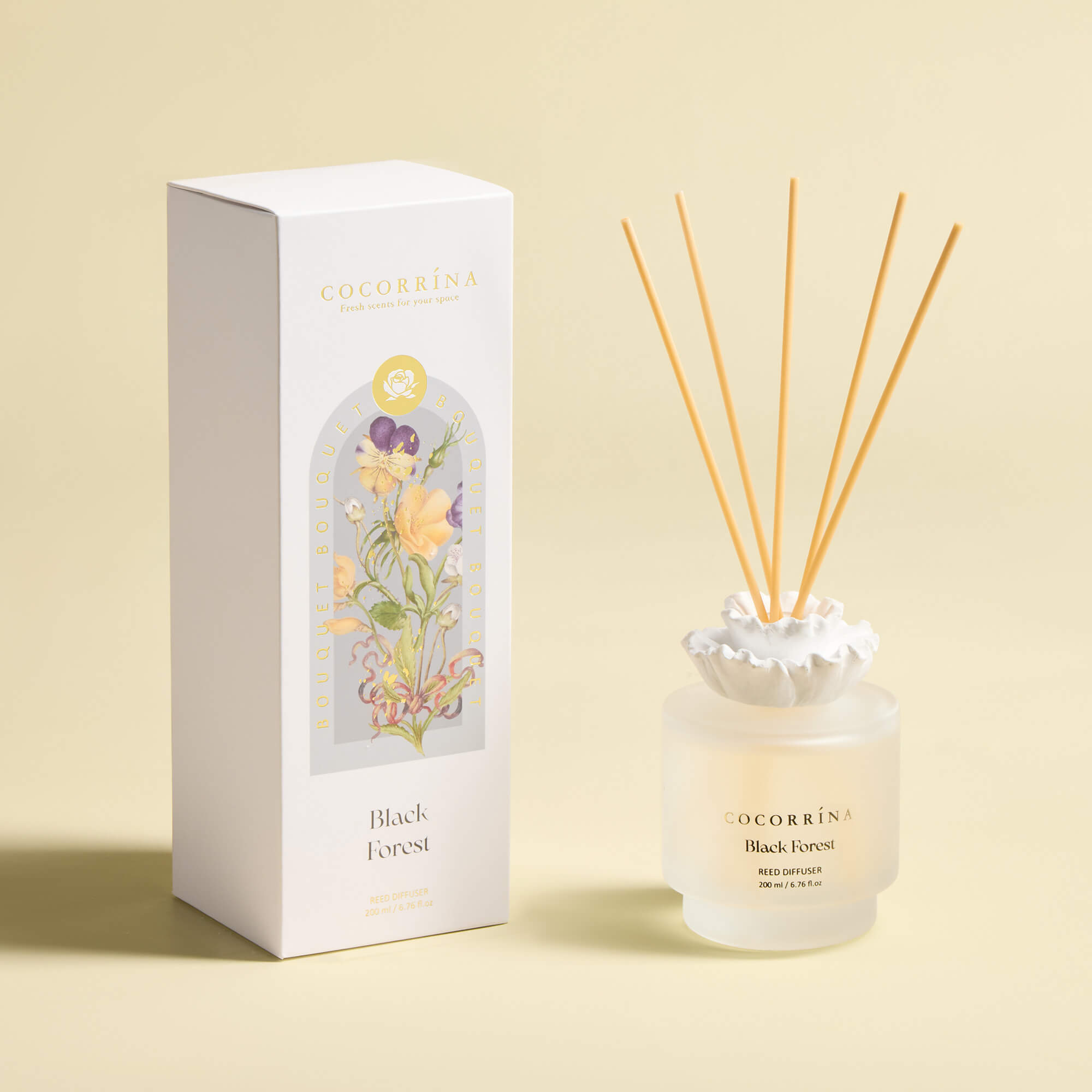COCORRÍNA Gypsum Flower Black Forest Reed Diffuser