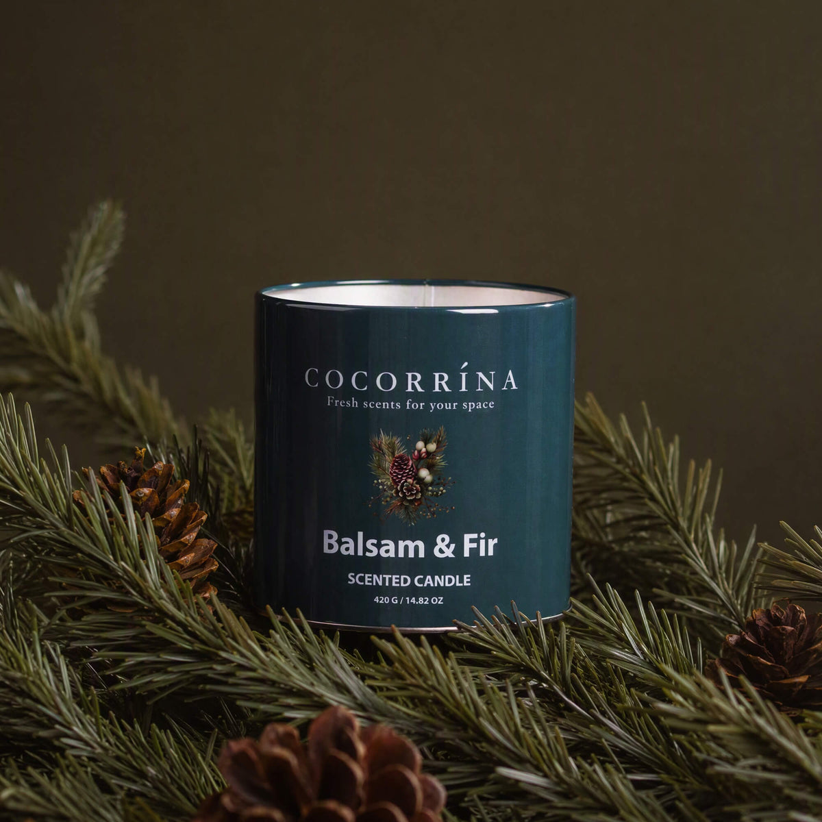 COCORRÍNA Balsam Fir Jar Candle 14.82oz