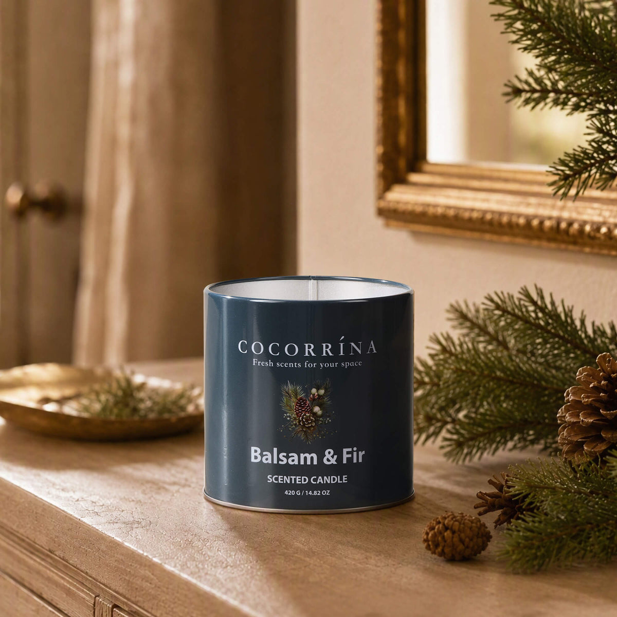 COCORRÍNA Balsam Fir Jar Candle 14.82oz