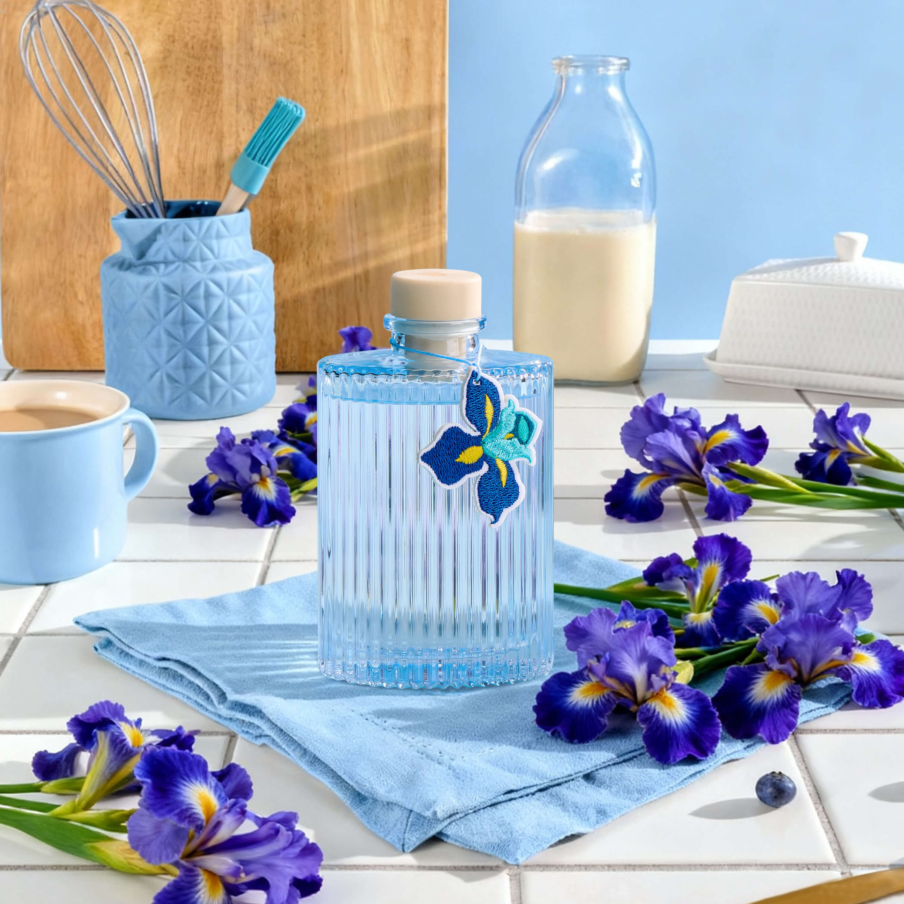 COCORRÍNA  Blue Iris Veil Reed Diffuser Set