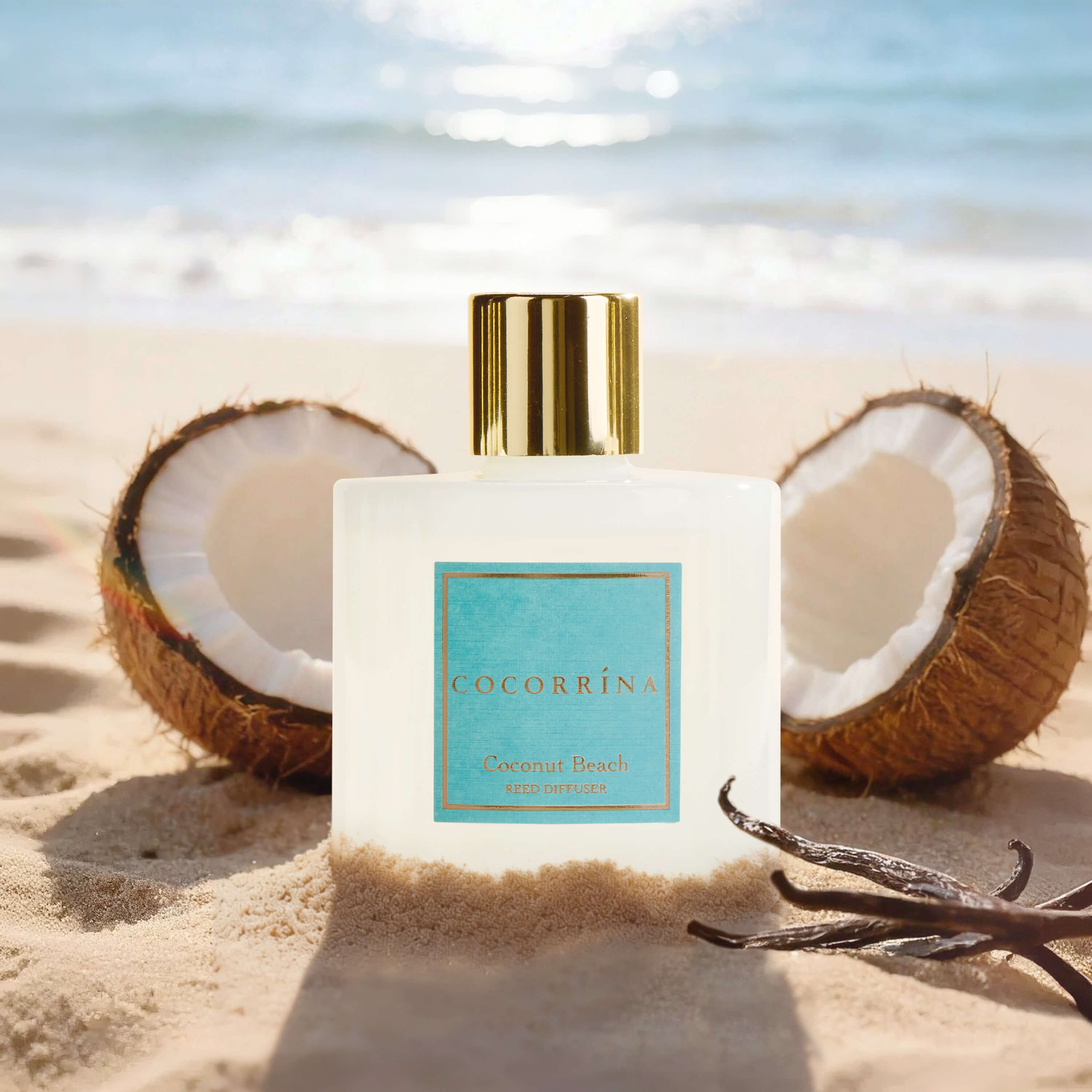COCORRÍNA Coconut Beach Reed Diffuser Set