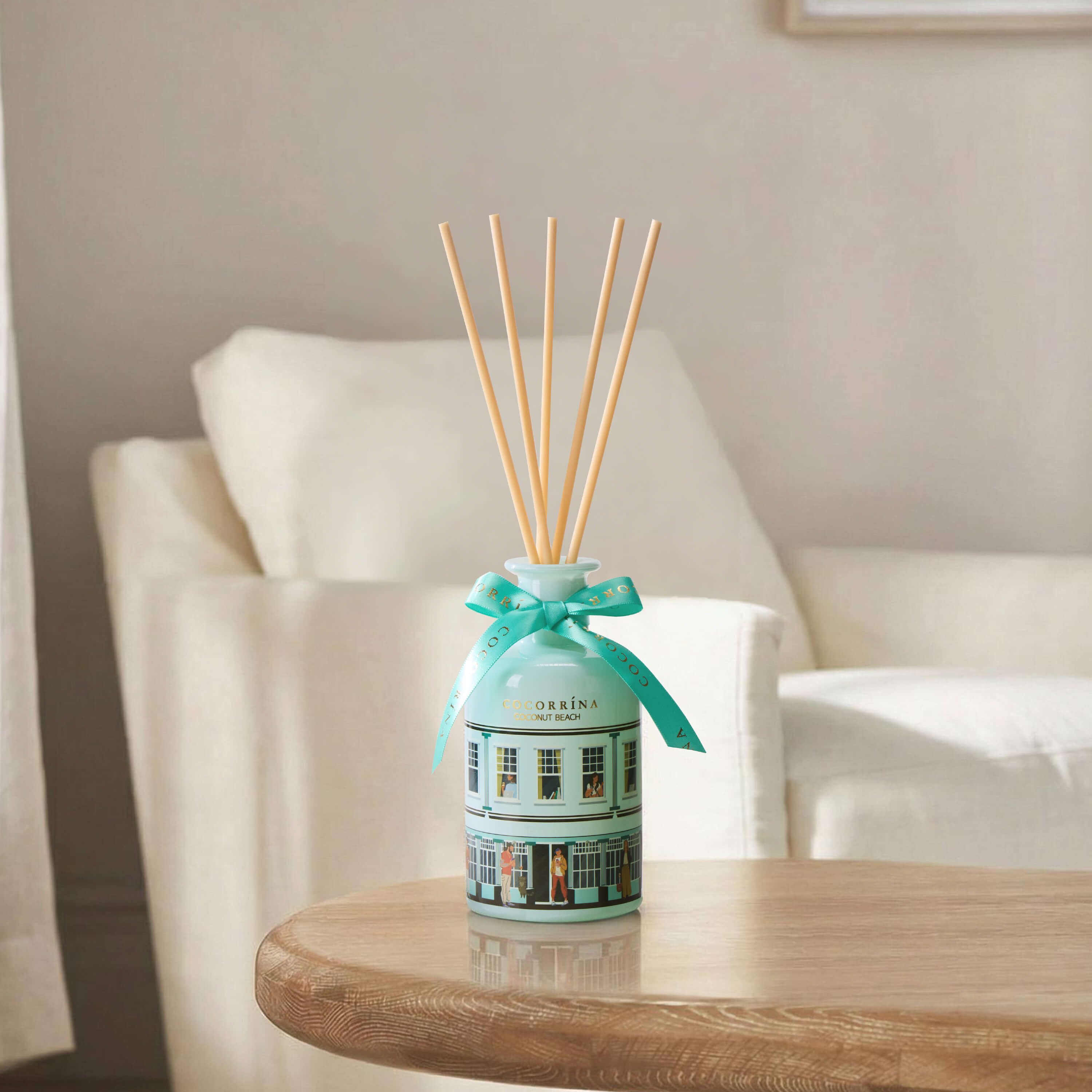 COCORRÍNA Coconut Beach House Shape Reed Diffuser Set
