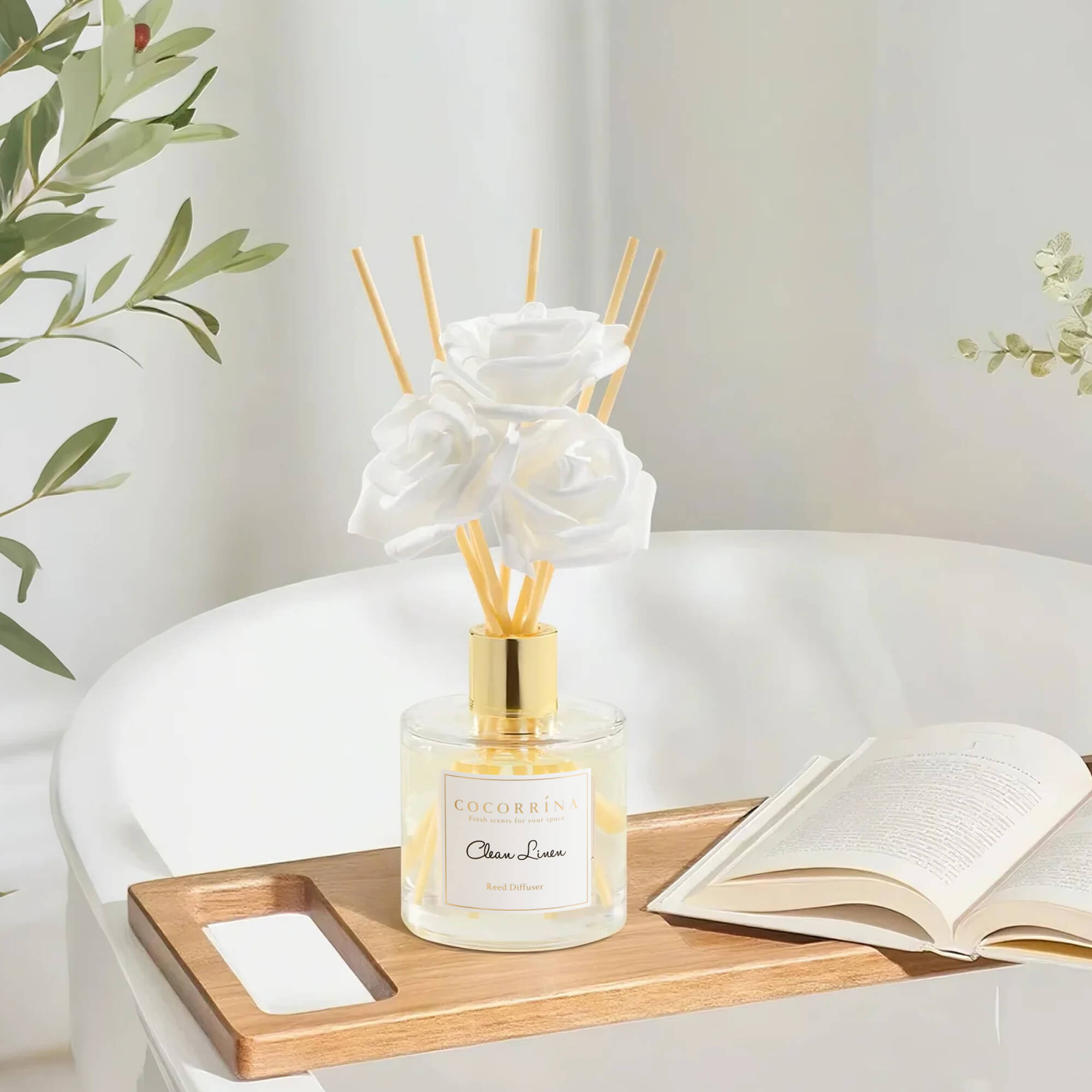 Juego de difusores de varillas de flor de cerezo COCORRÍNA