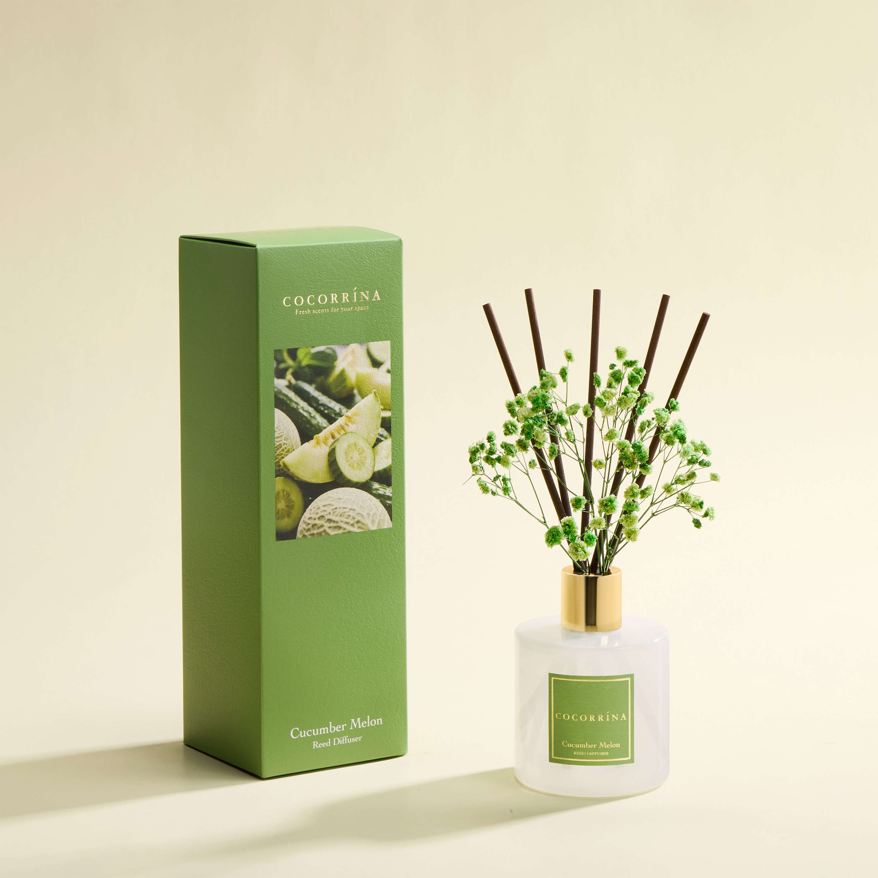 COCORRÍNA Cucumber Melon Reed Diffuser Set
