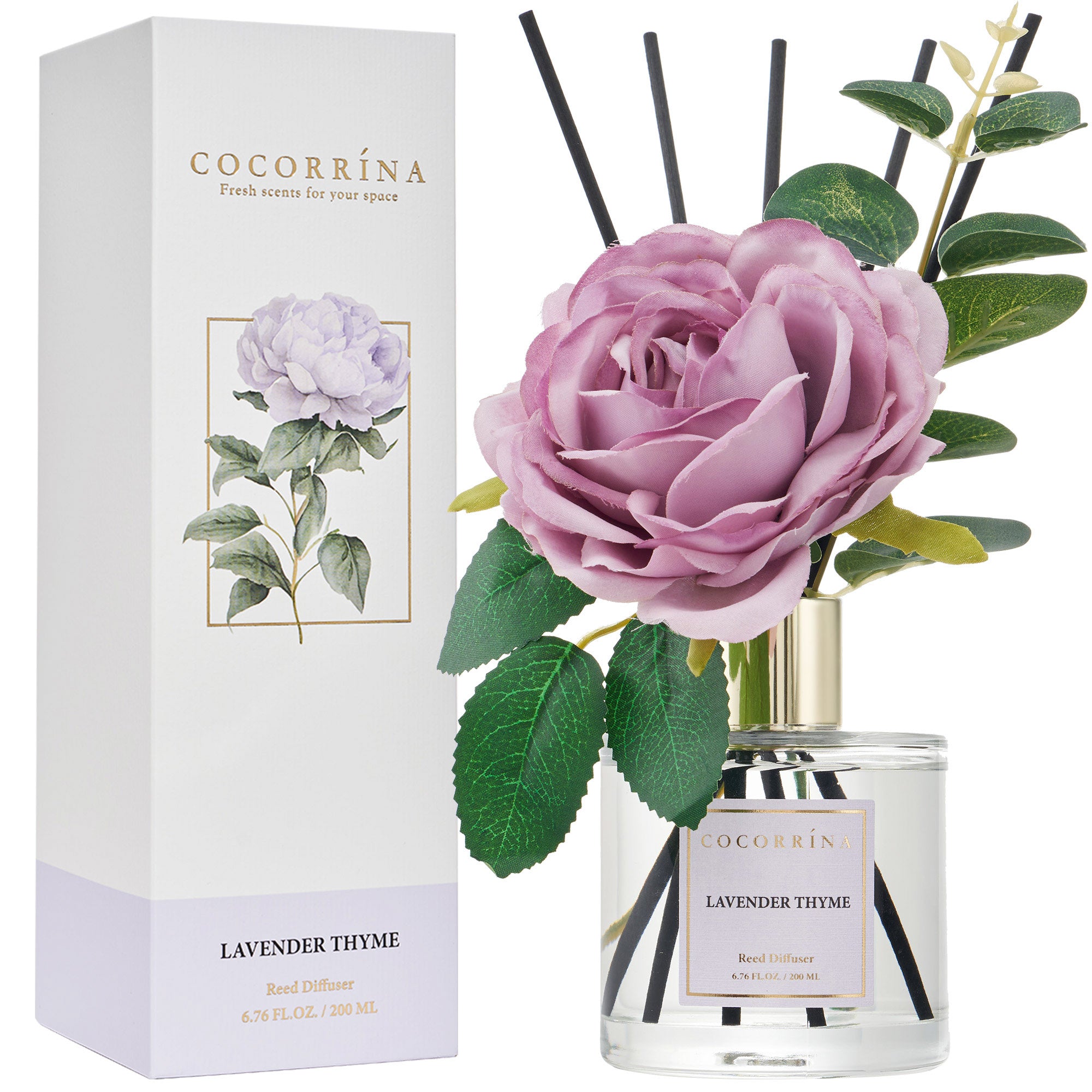 COCORRÍNA Lavender Thyme Flower Reed Diffuser