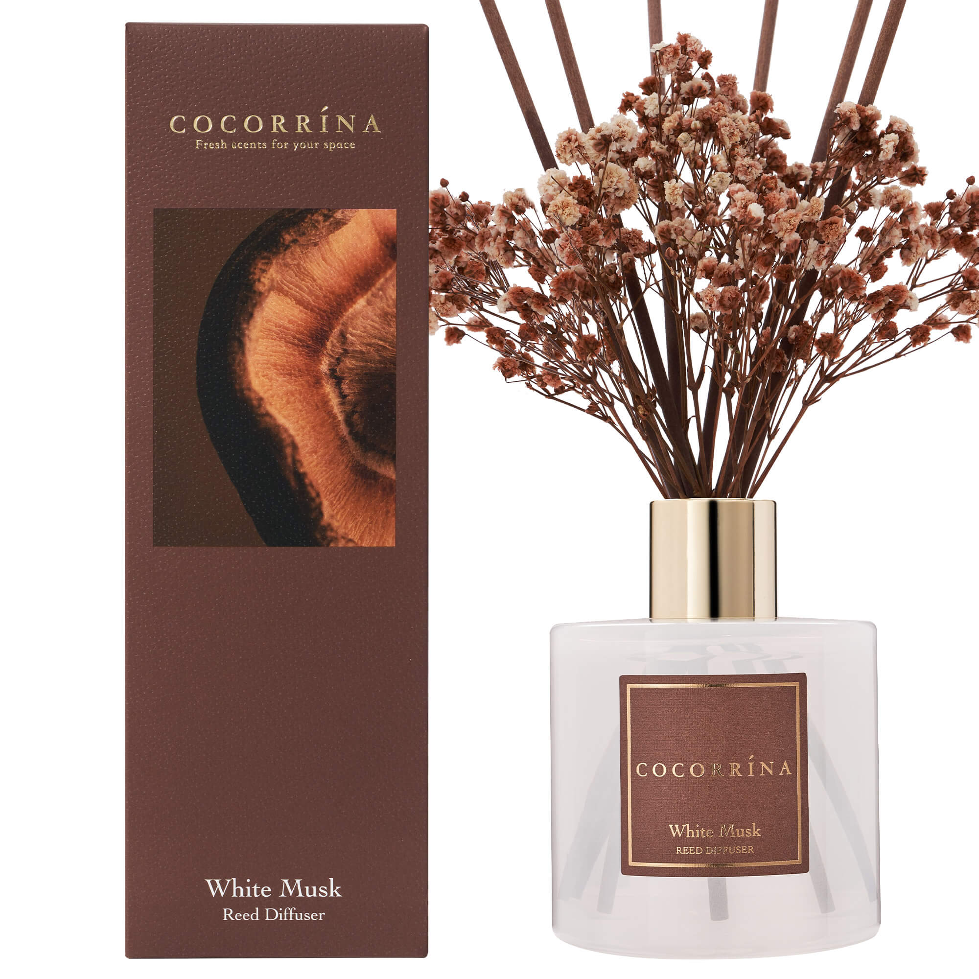 COCORRÍNA White Musk Reed Diffuser Set