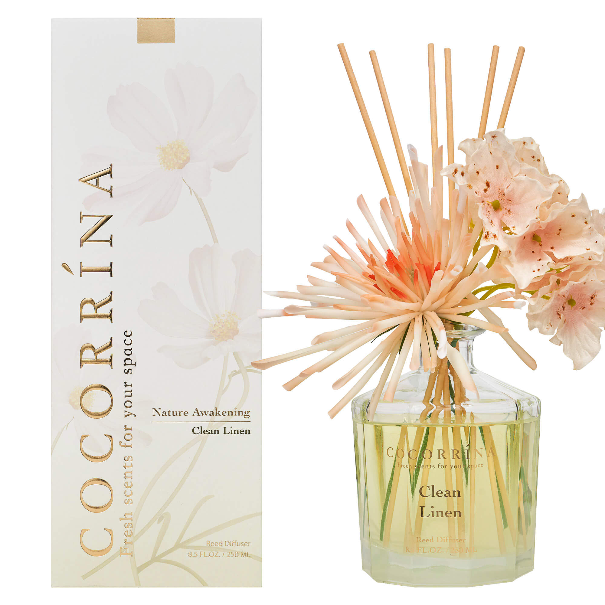 COCORRÍNA Clean Linen Master Flower Reed Diffusor-Set