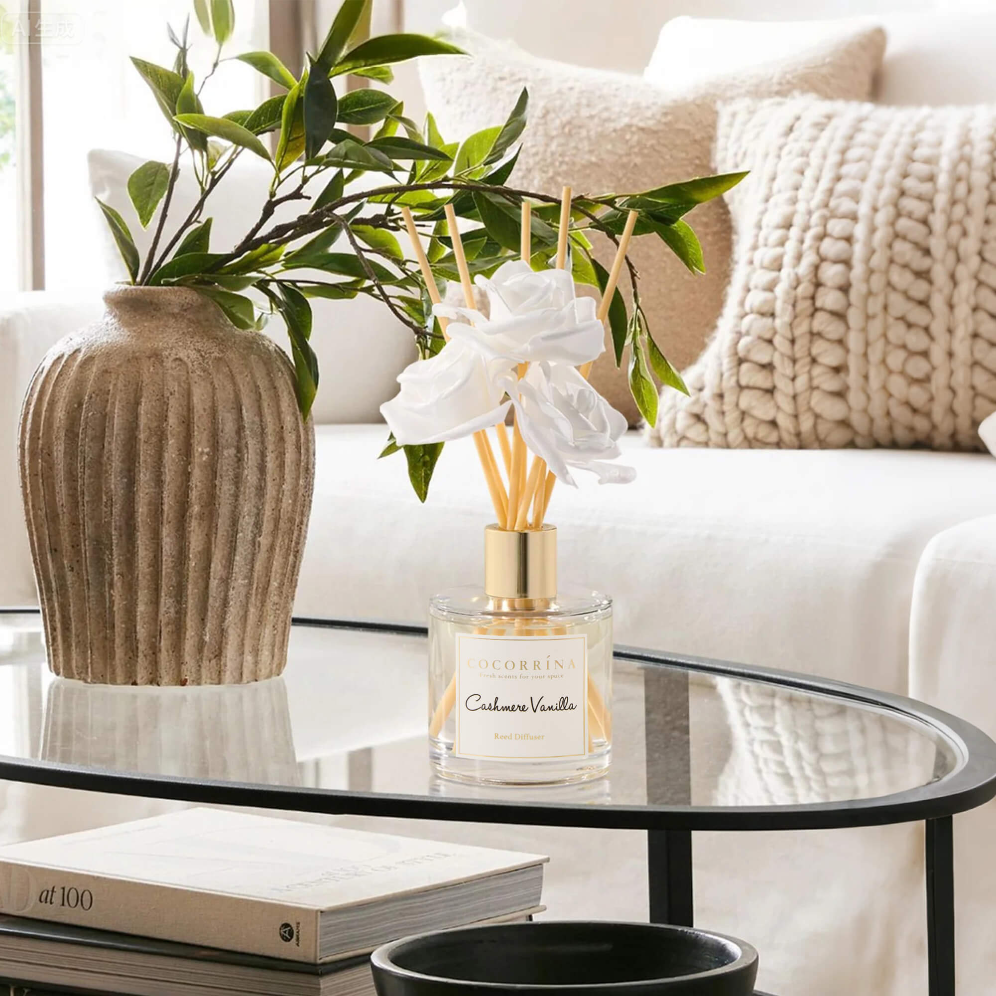 COCORRÍNA Cashmere Vanilla Reed Diffuser Set