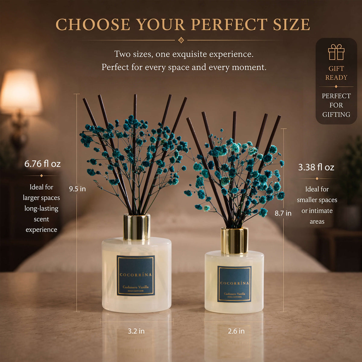 COCORRÍNA Cashmere Vanilla Reed Diffuser Set