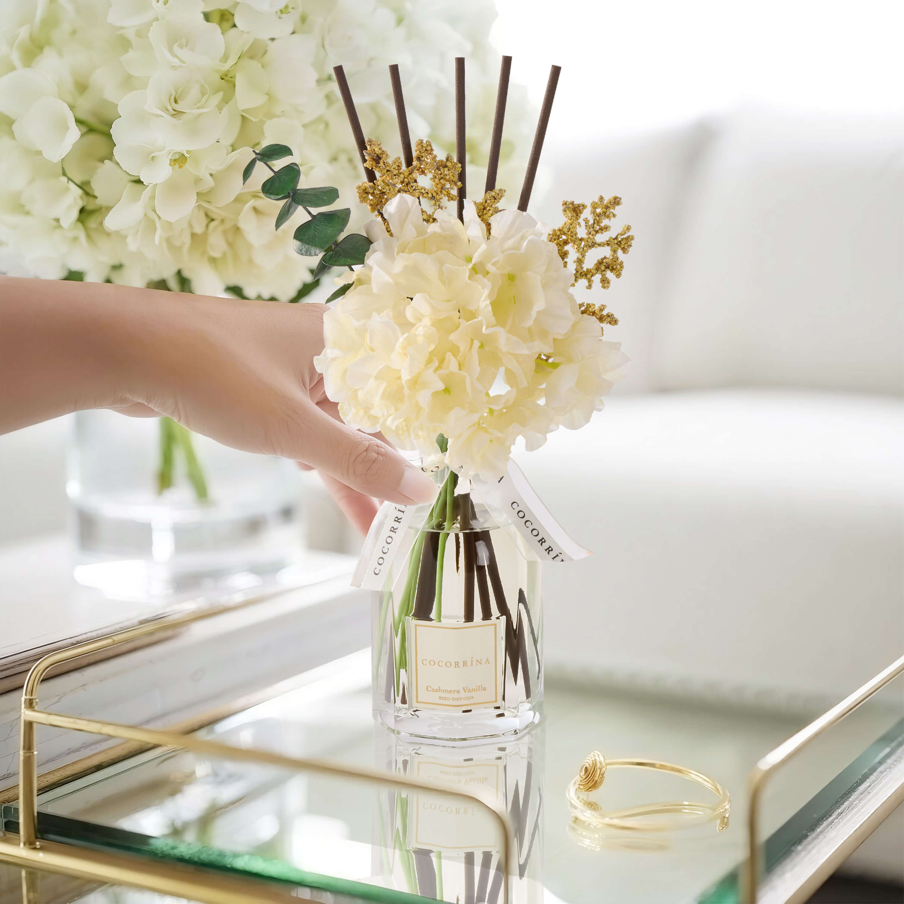 COCORRÍNA Cashmere Vanilla Portable Gift Reed Diffuser Set