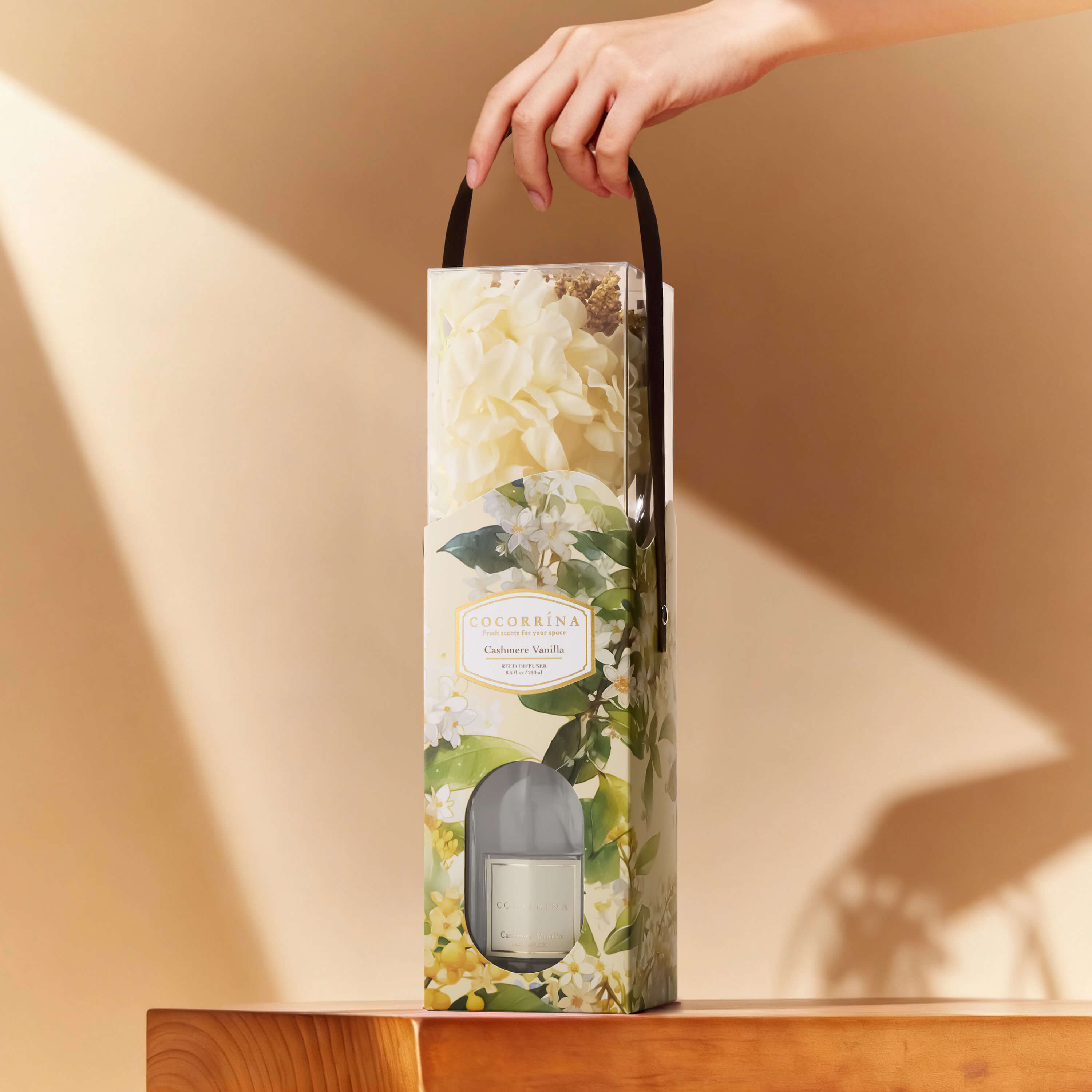 COCORRÍNA Cashmere Vanilla Portable Gift Reed Diffuser Set