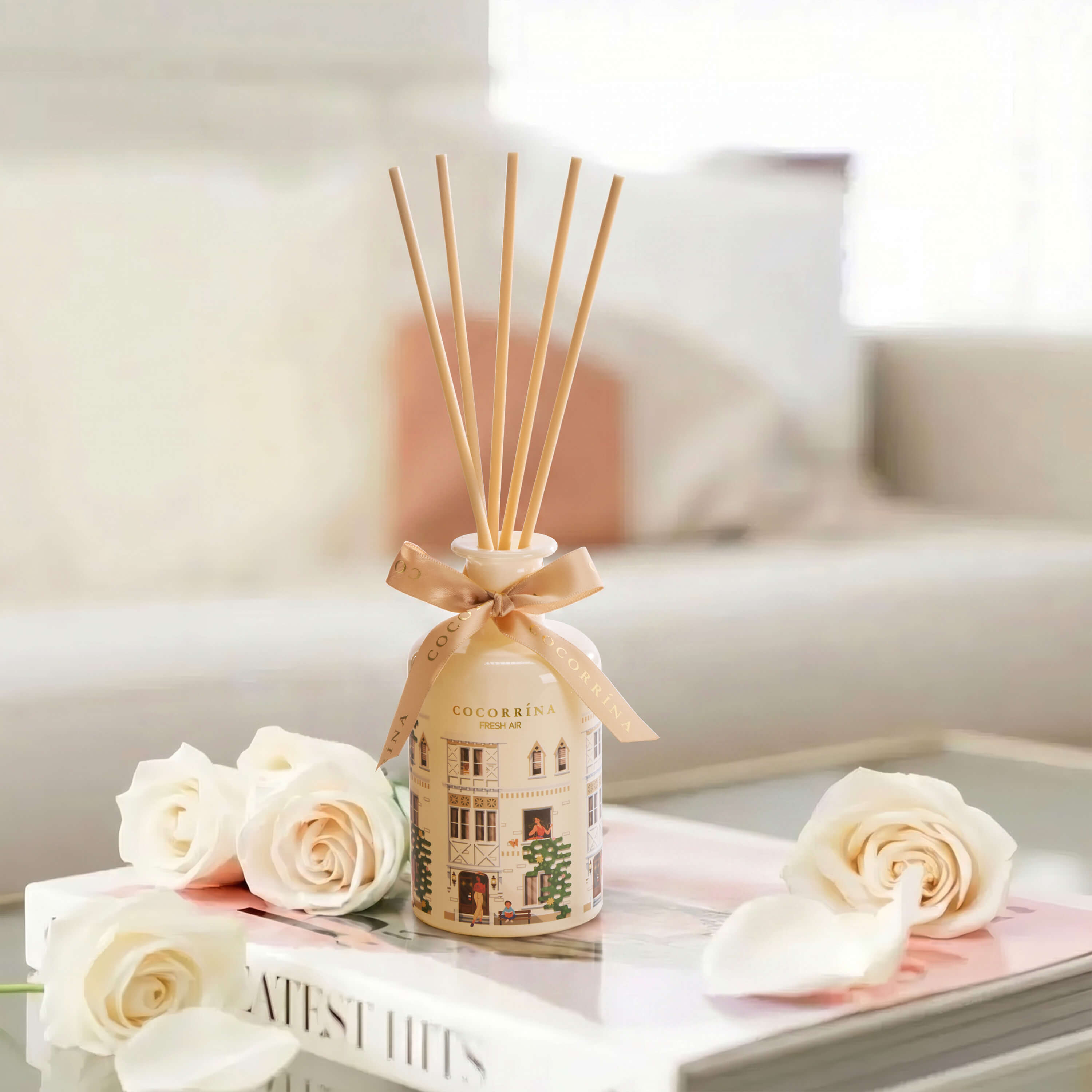 COCORRÍNA Fresh Air House Shape Reed Diffuser Set