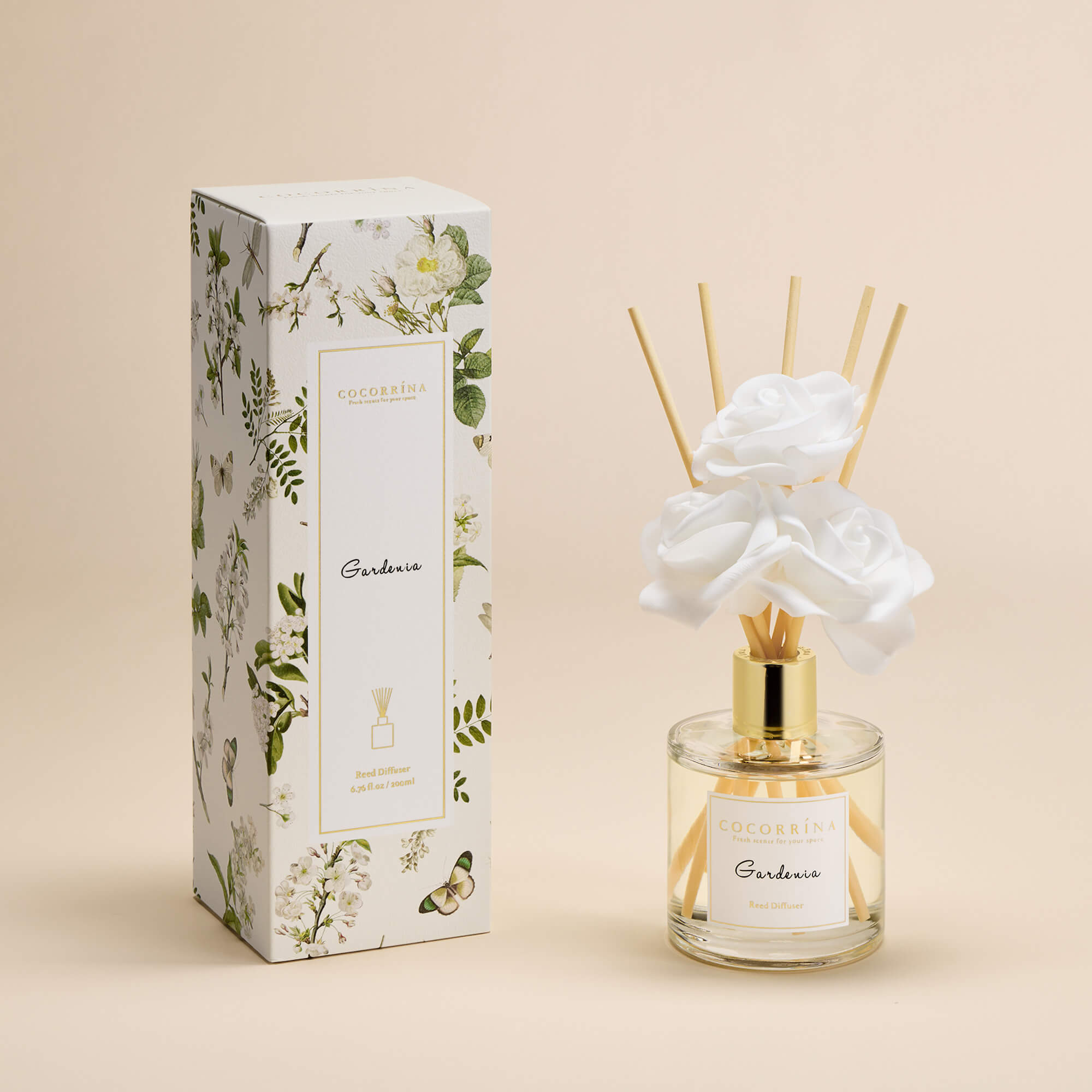 COCORRÍNA  Gardenia Reed Diffuser Set