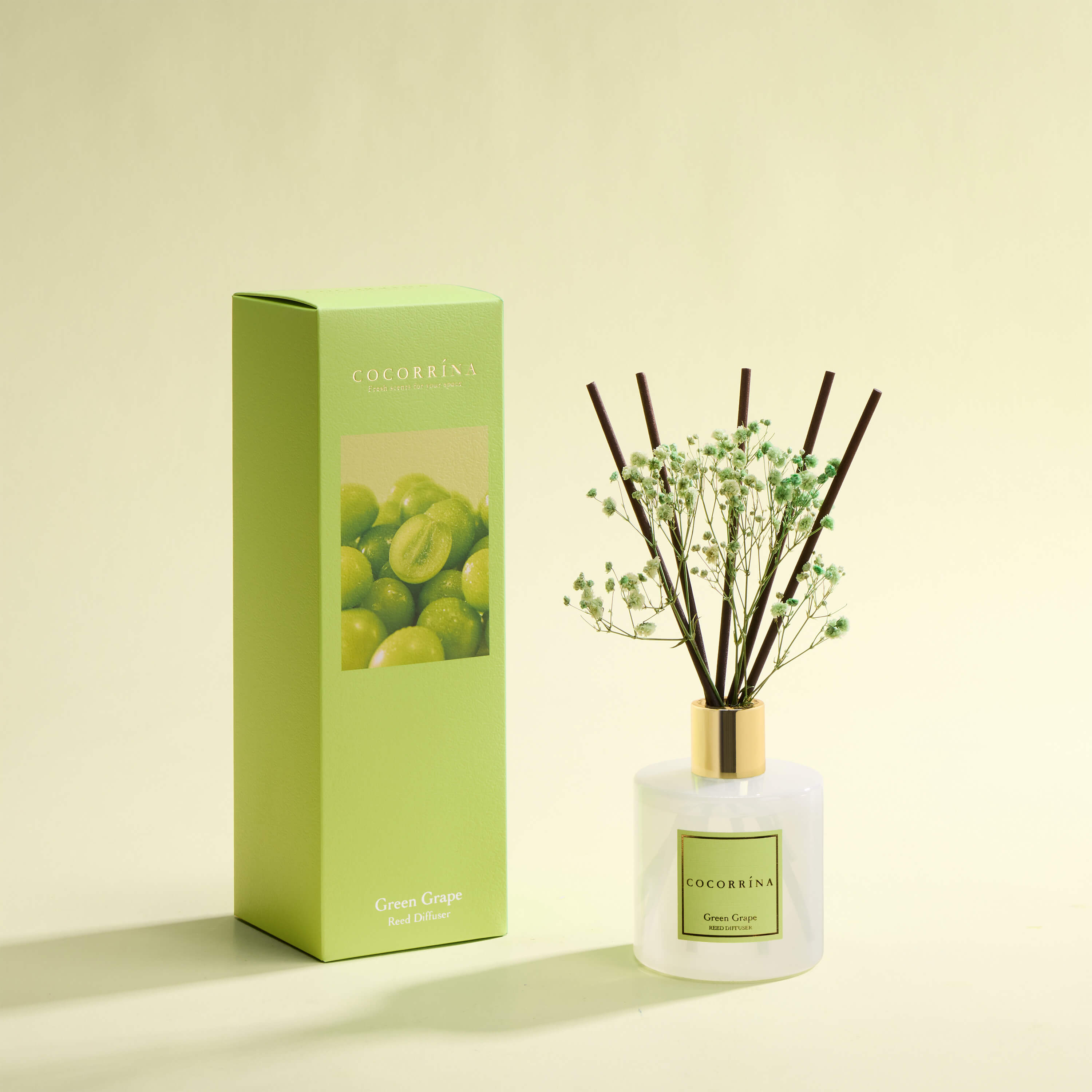 COCORRÍNA Green Grape Reed Diffuser Set