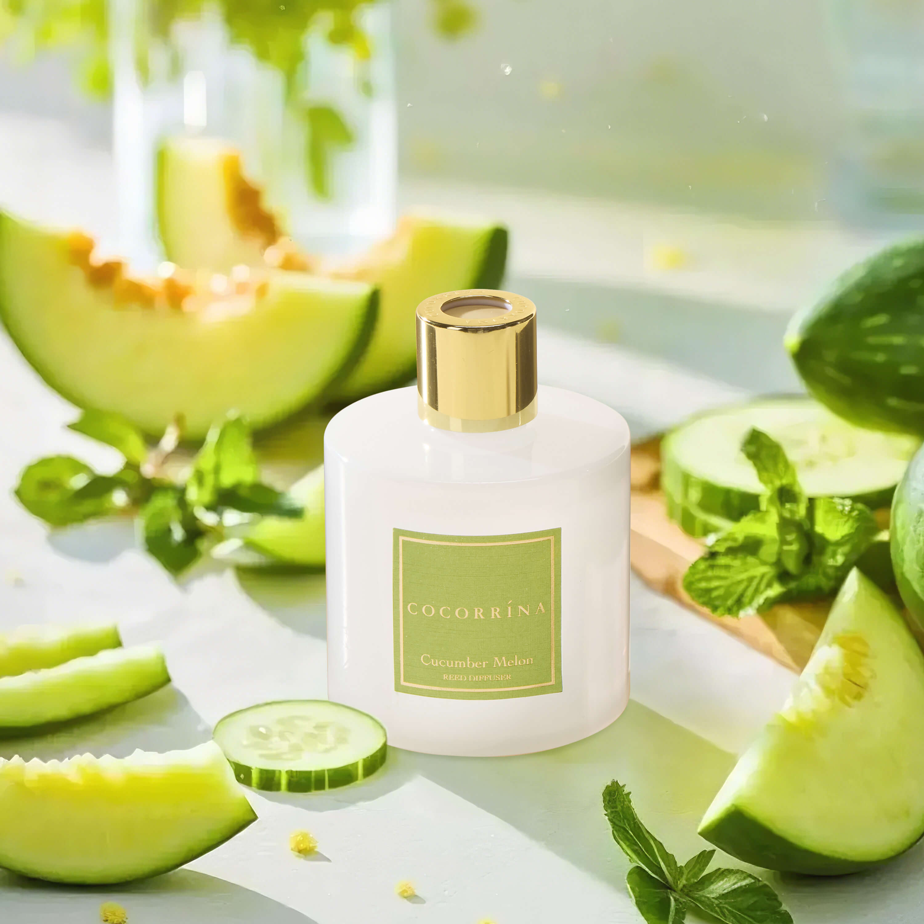 COCORRÍNA Cucumber Melon Reed Diffuser Set