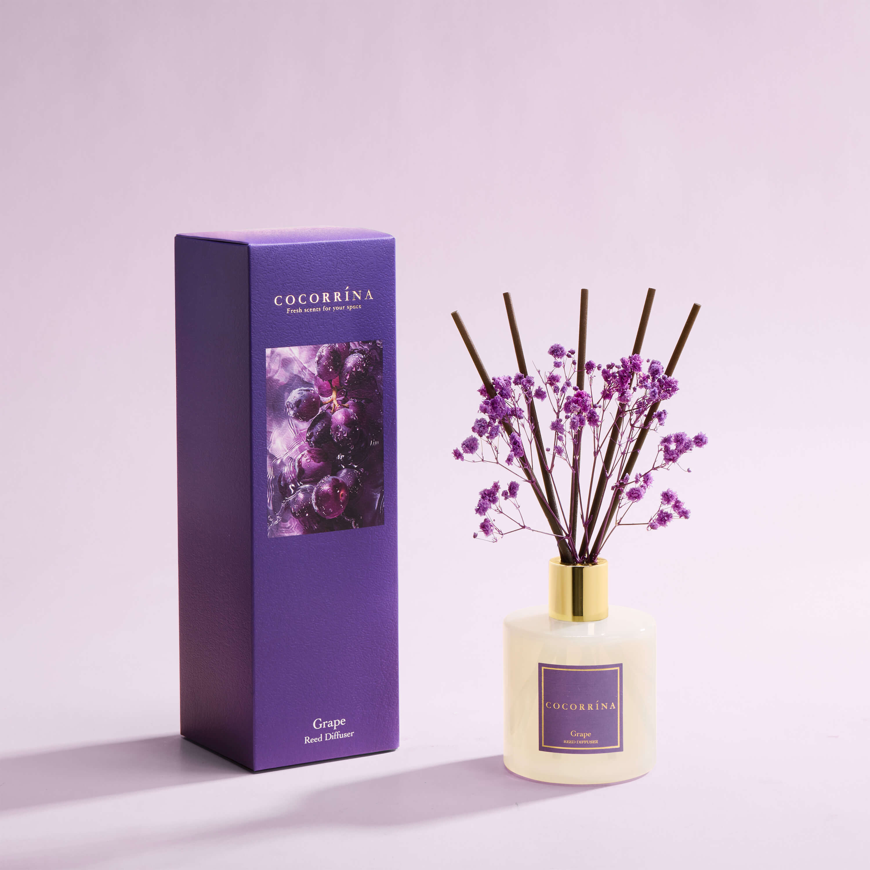 COCORRÍNA Grape Reed Diffuser Set