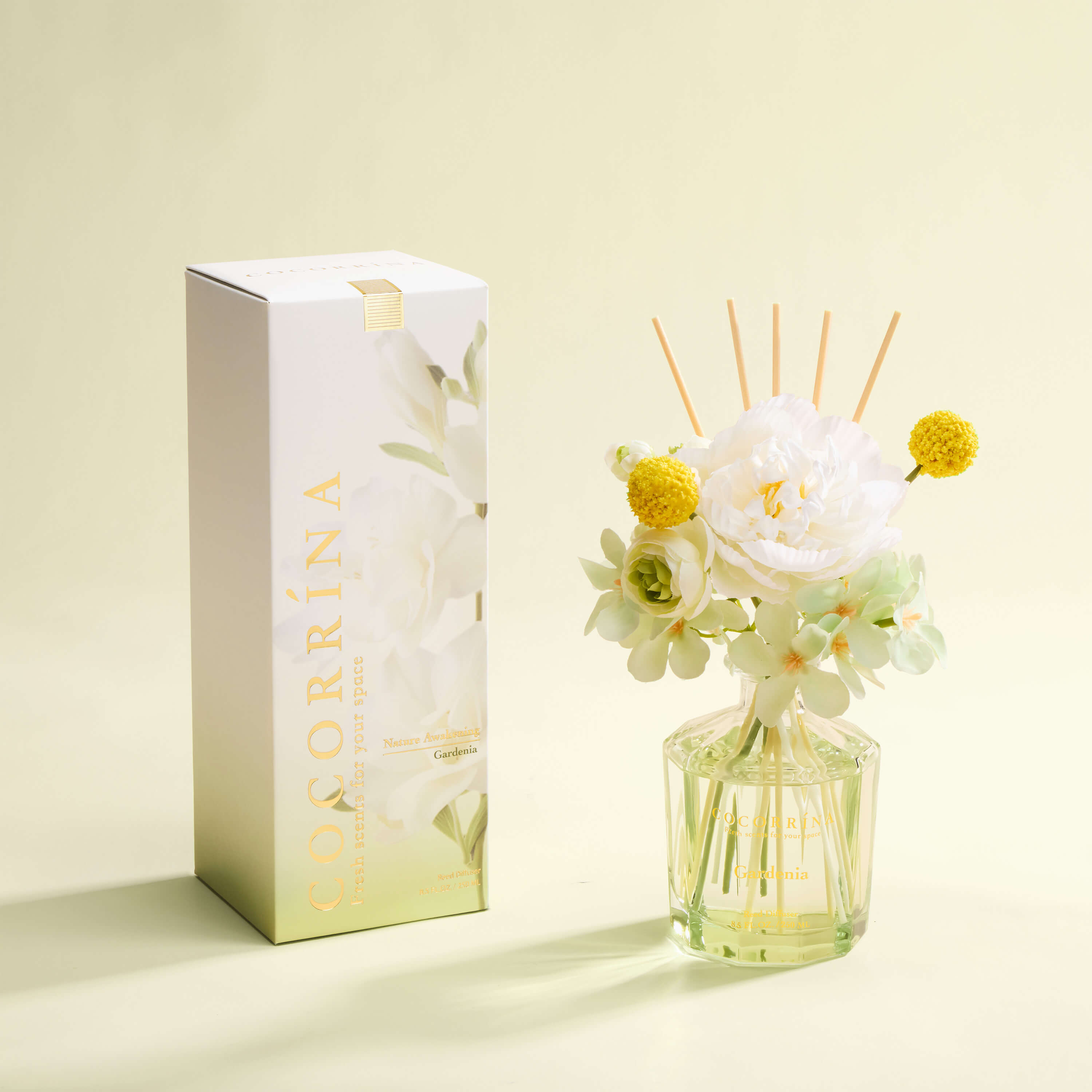 COCORRÍNA Gardenia Reed Diffuser Set