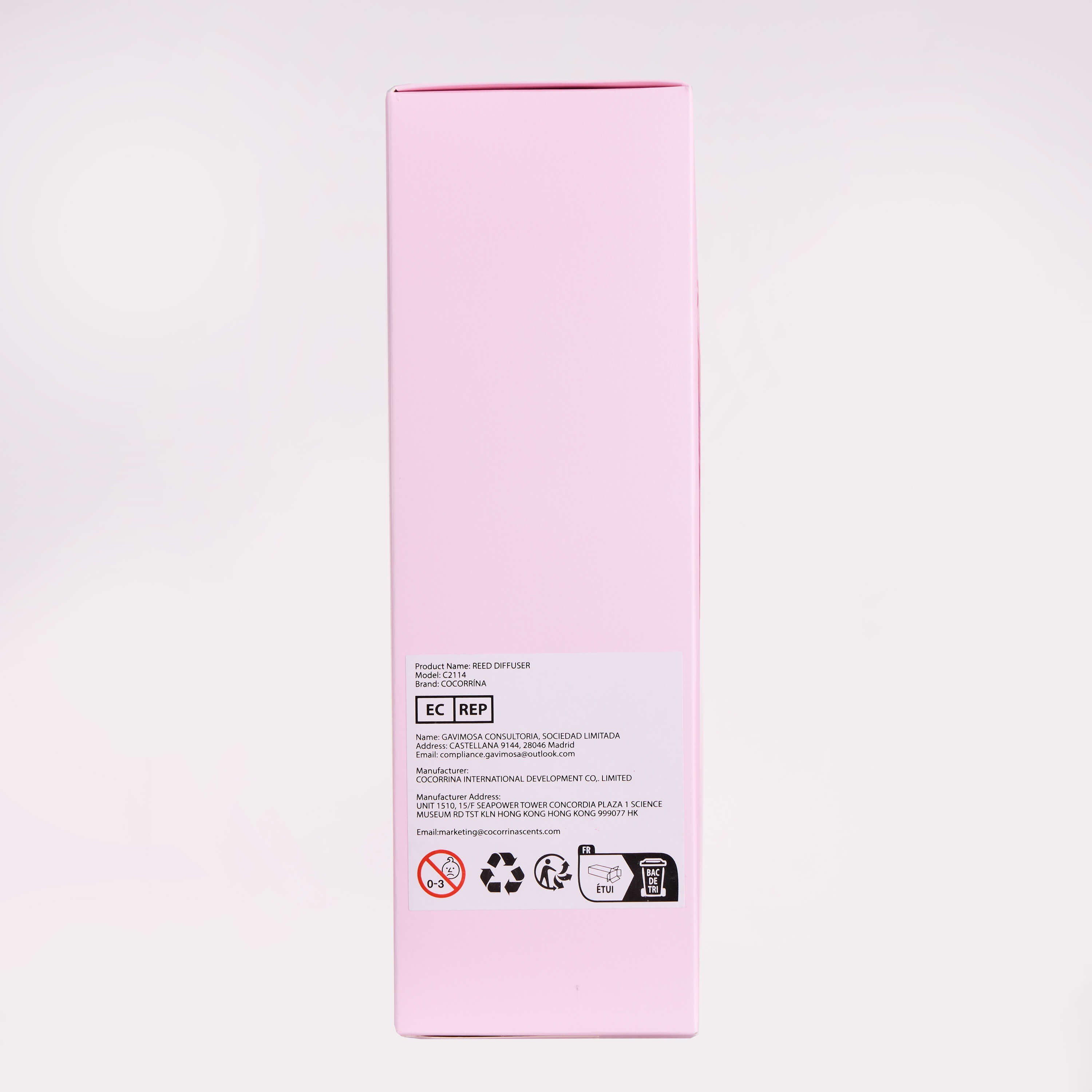 COCORRÍNA Himalayan Salt & Rosewater Reed Diffuser Set
