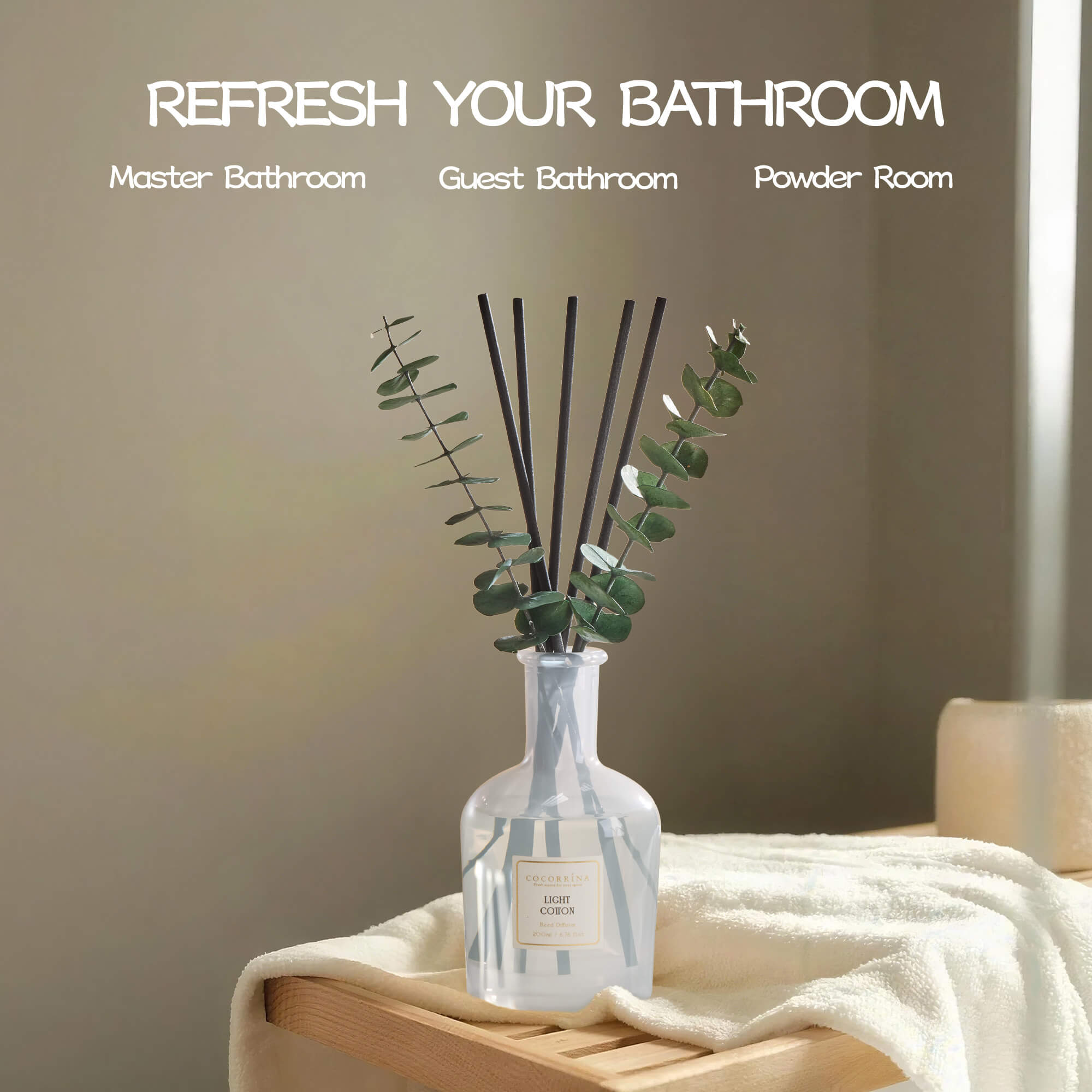 COCORRÍNA Light Cotton Reed Diffuser Set
