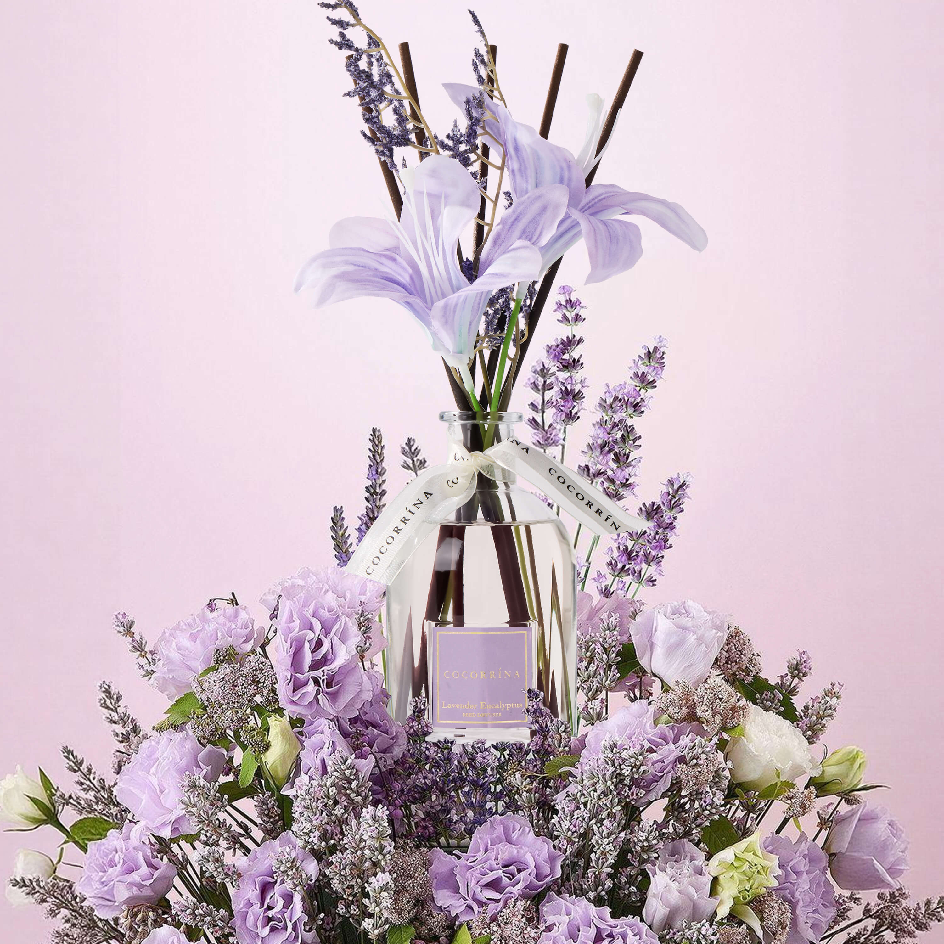 Difusor de varillas portátil de regalo COCORRÍNA Lavanda Eucalipto