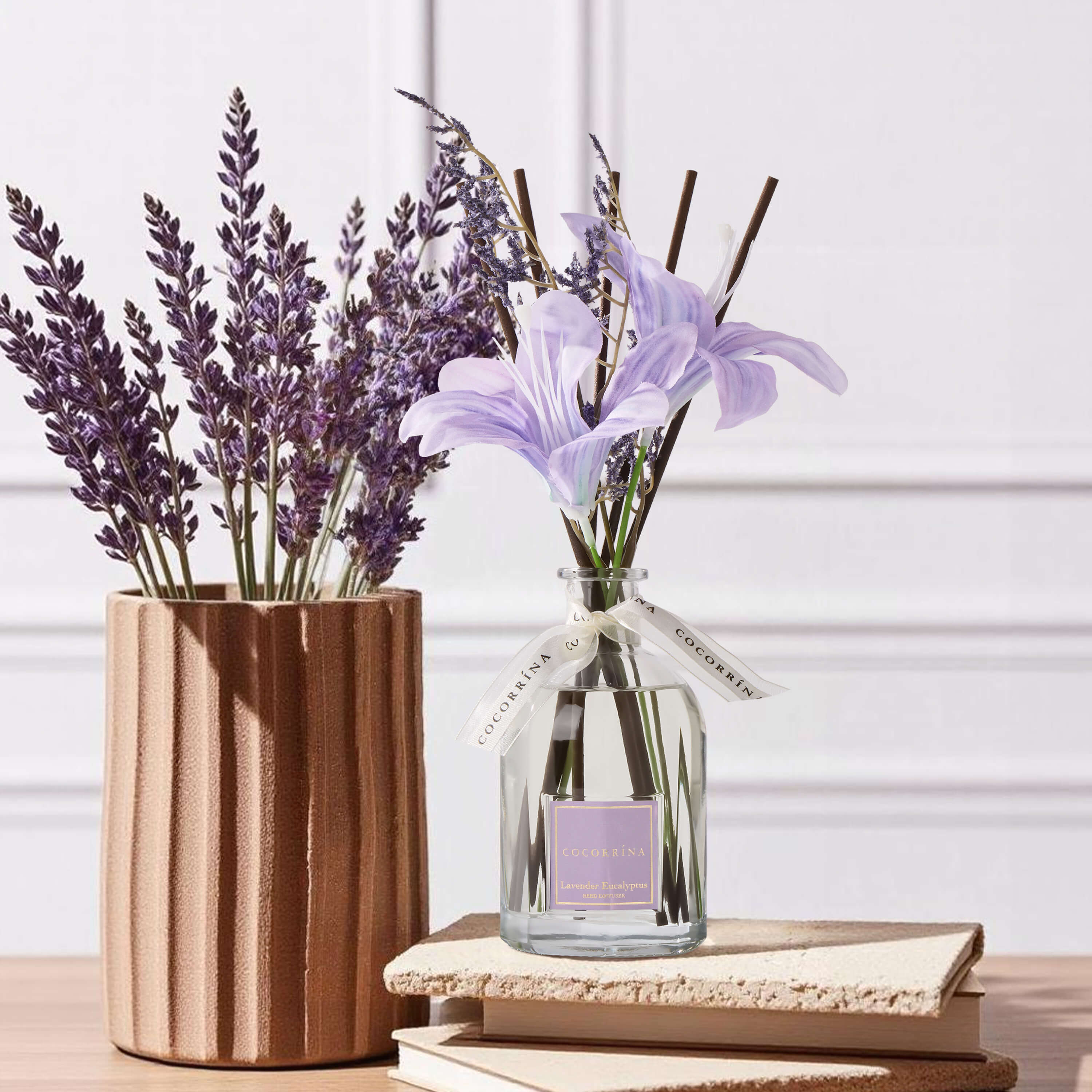 Difusor de varillas portátil de regalo COCORRÍNA Lavanda Eucalipto
