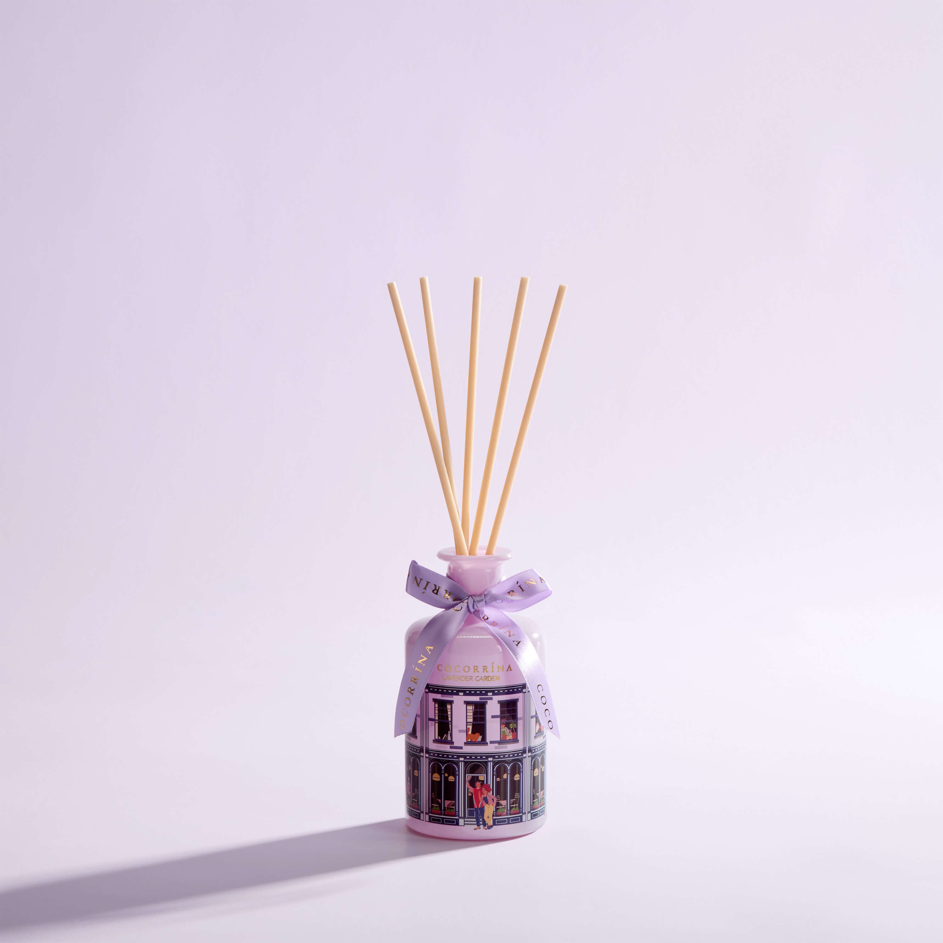 COCORRÍNA Lavender Garden House Shape Reed Diffuser Set