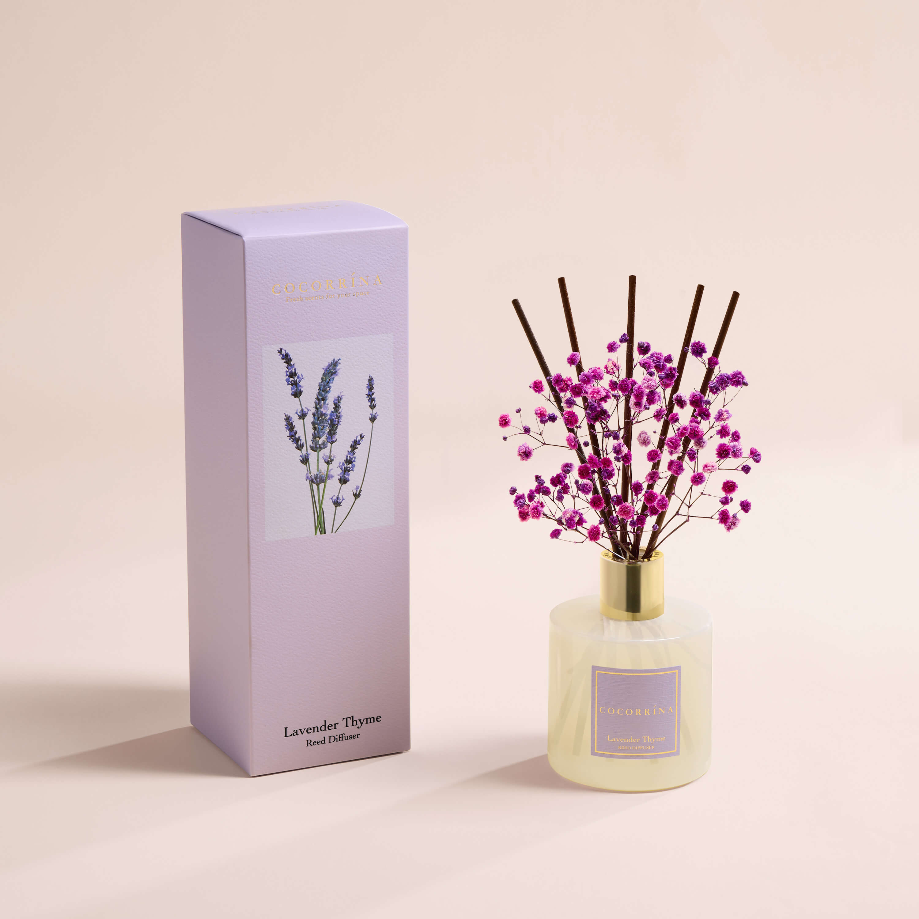 Cocorrína Lavender Thyme Reed Diffuser Set