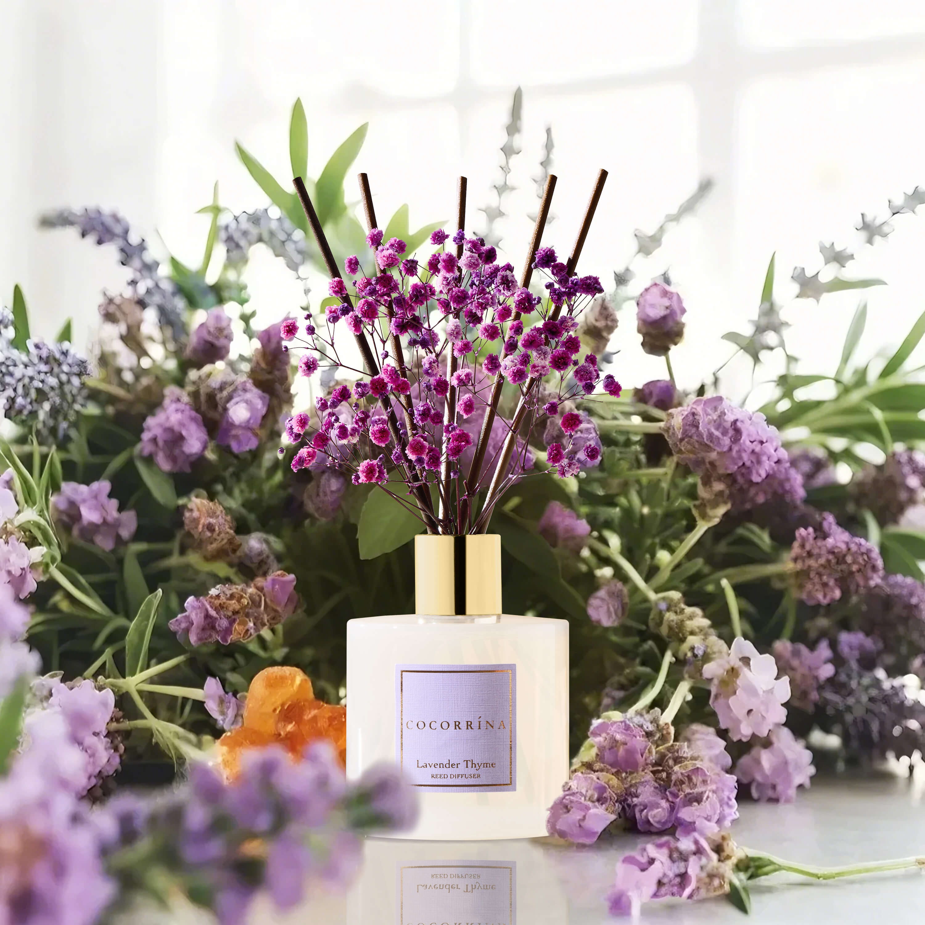 COCORRÍNA Lavender Thyme Reed Diffuser Set