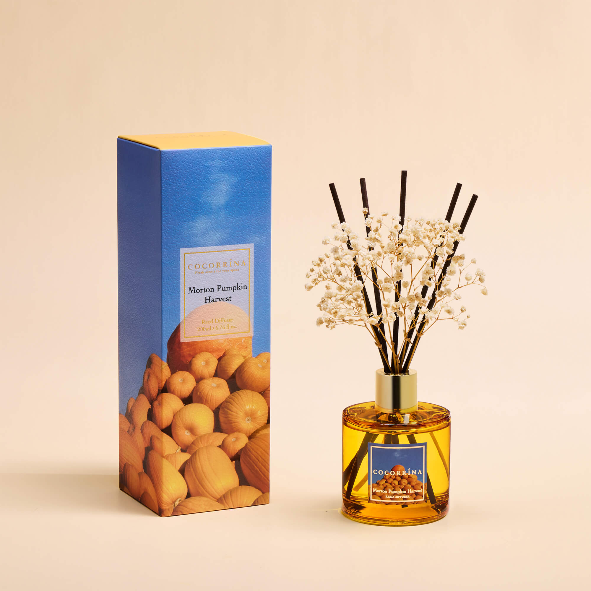 COCORRÍNA Morton Pumpkin Harvest Reed Diffuser Set