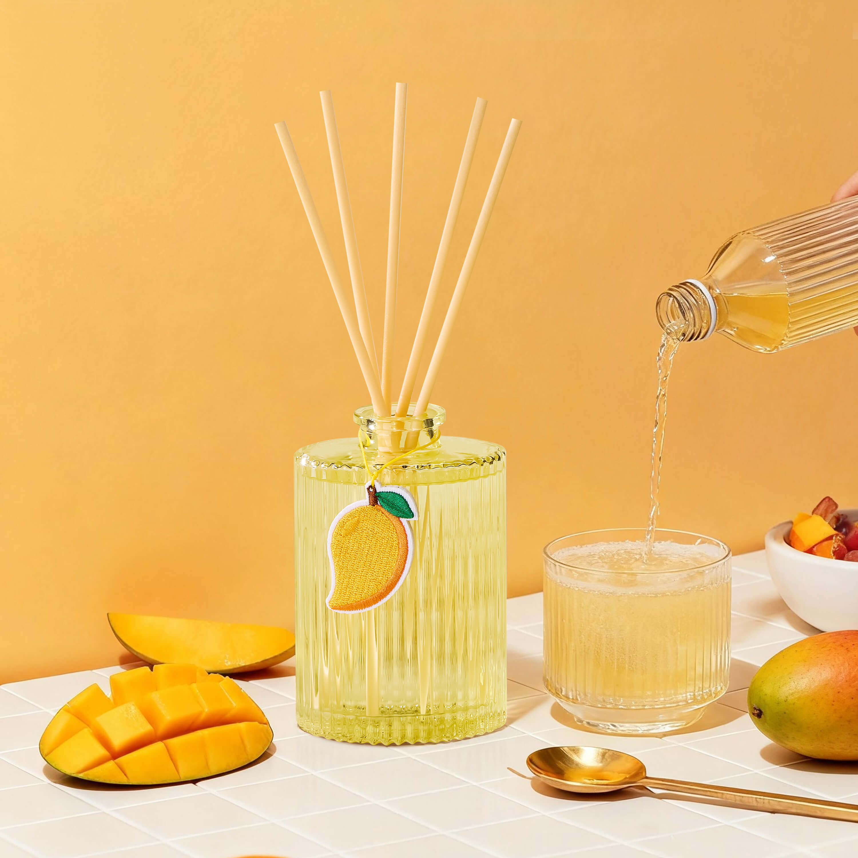 COCORRÍNA Mango Sunshine Reed Diffuser Set