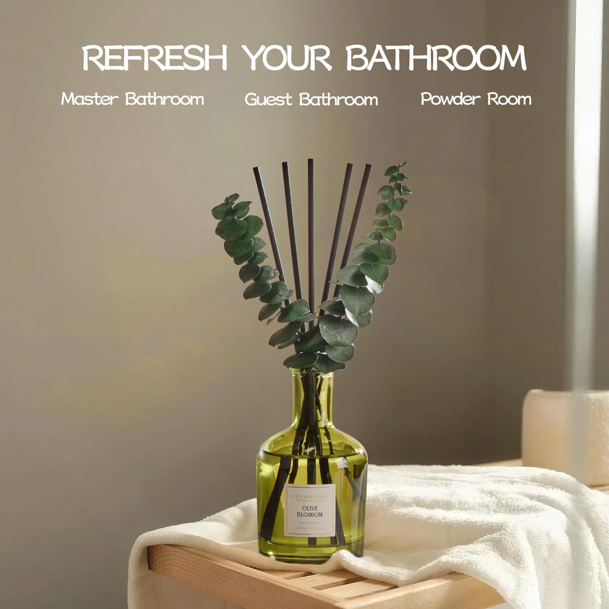 COCORRÍNA Olive Blossom Reed Diffuser Set
