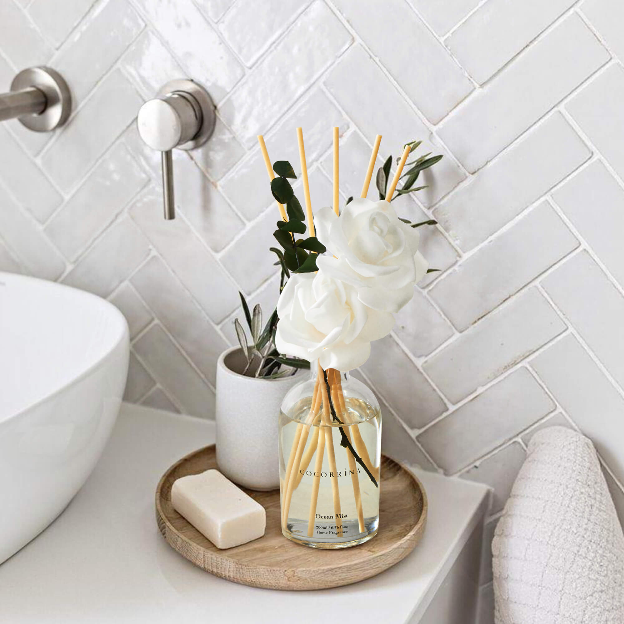 COCORRÍNA Ocean Mist White Rose Reed Diffuser