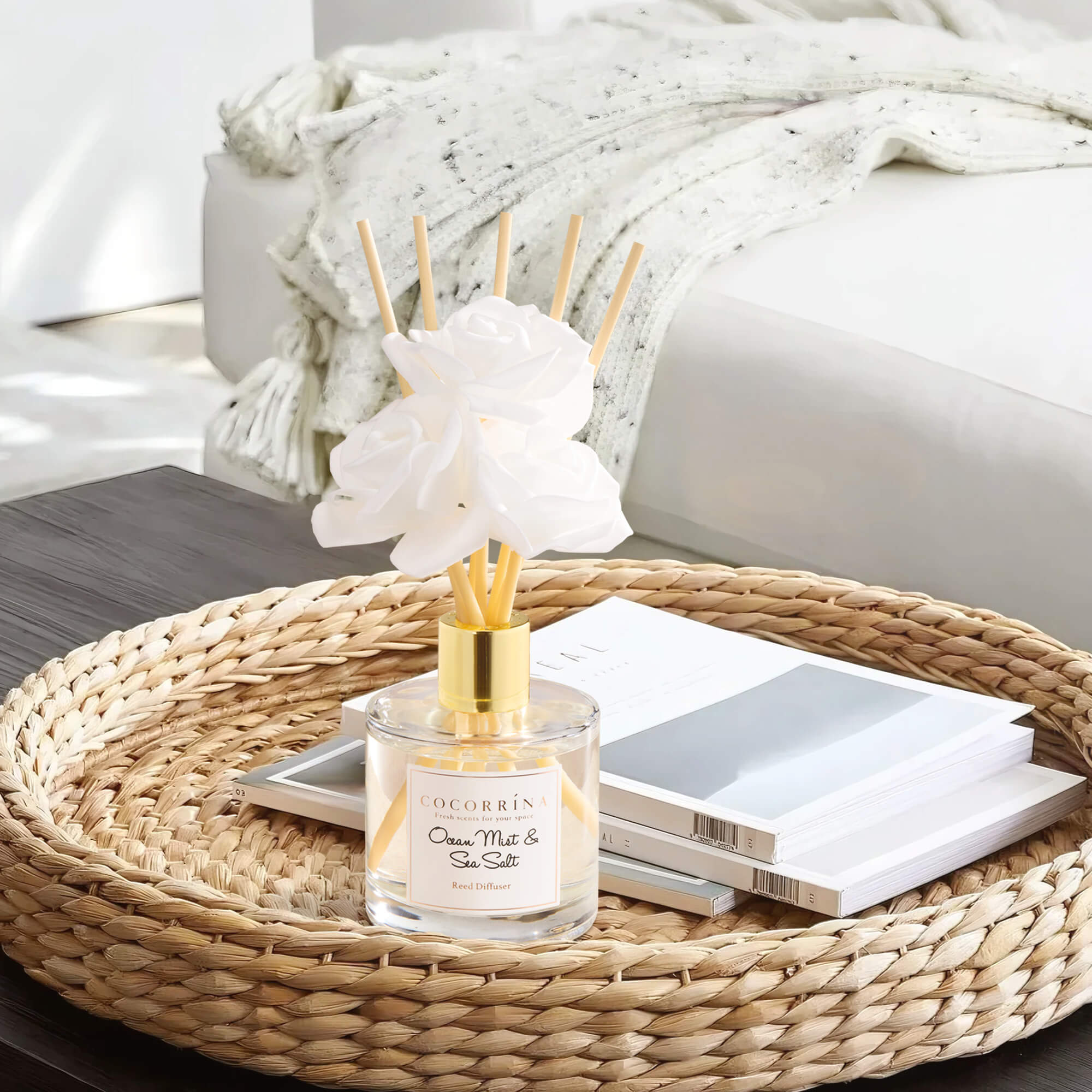 COCORRÍNA  Ocean Mist & Sea Salt Reed Diffuser Set
