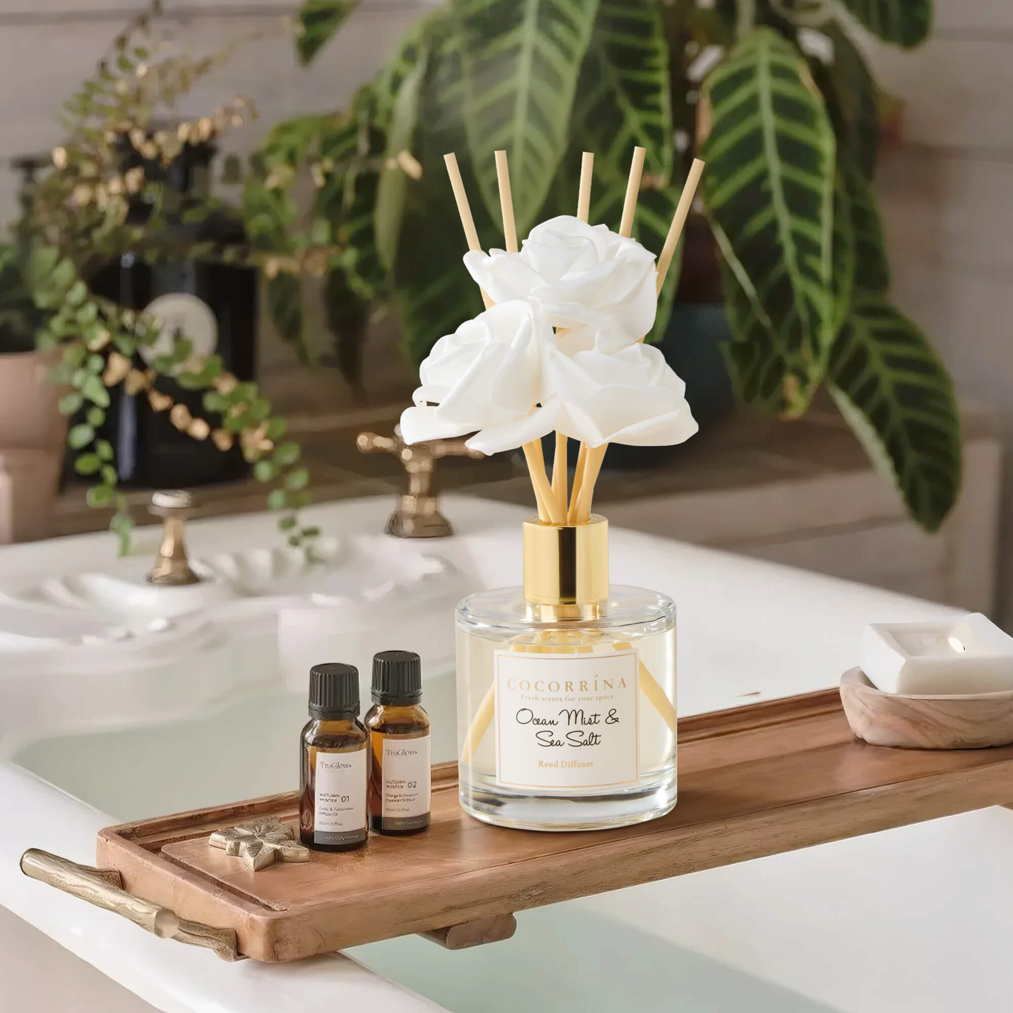 COCORRÍNA  Ocean Mist & Sea Salt Reed Diffuser Set