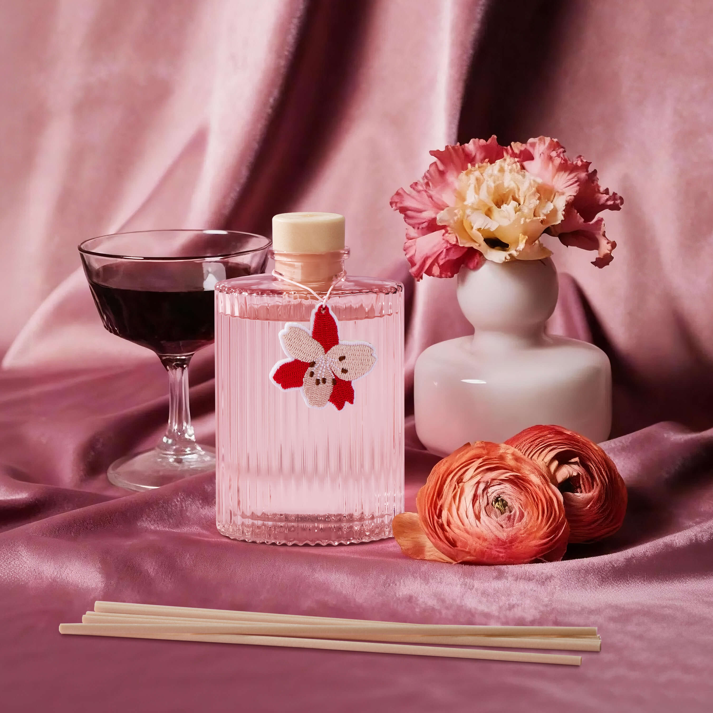 COCORRÍNA Peony Bloom Reed Diffuser Set