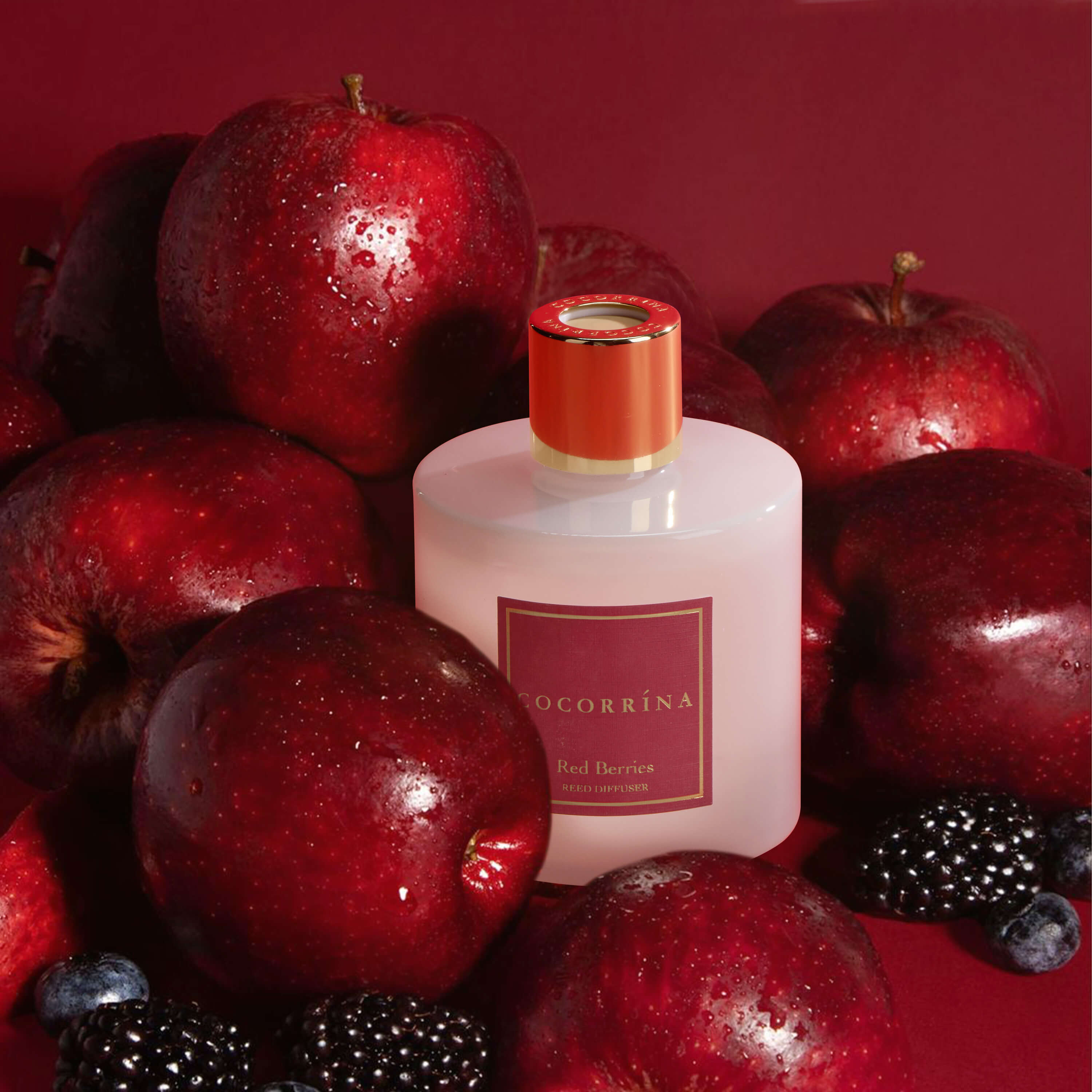 COCORRÍNA Red Berries Reed Diffuser Set