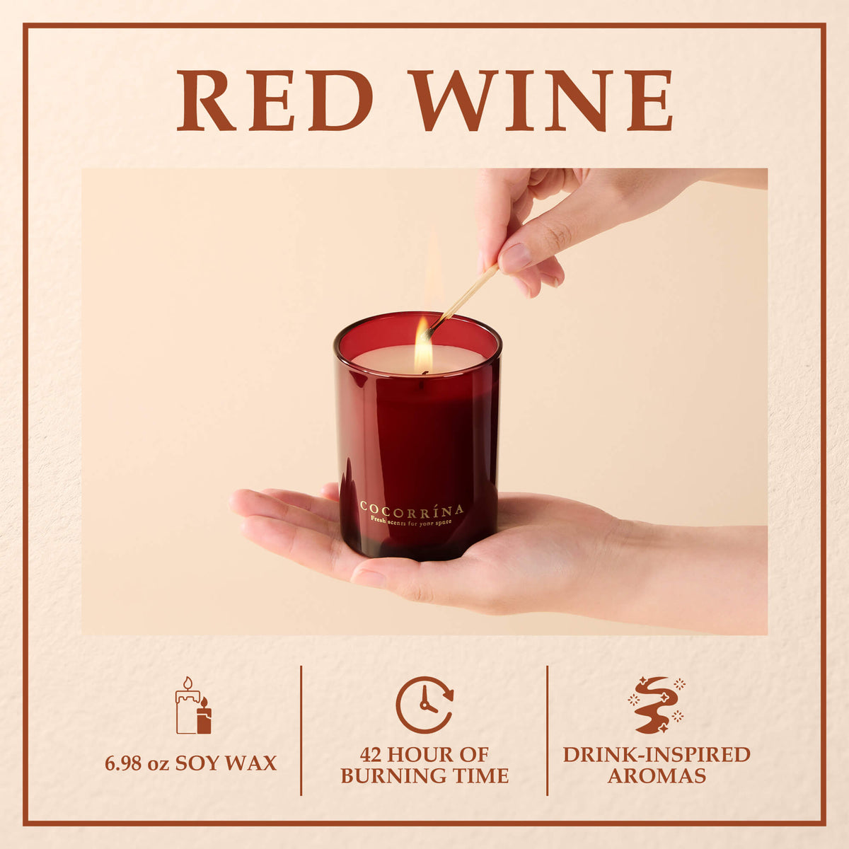 COCORRÍNA Red Wine Candle