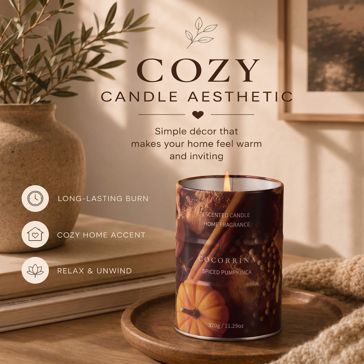 COCORRÍNA Spiced Pumpkin Candle 11.29oz