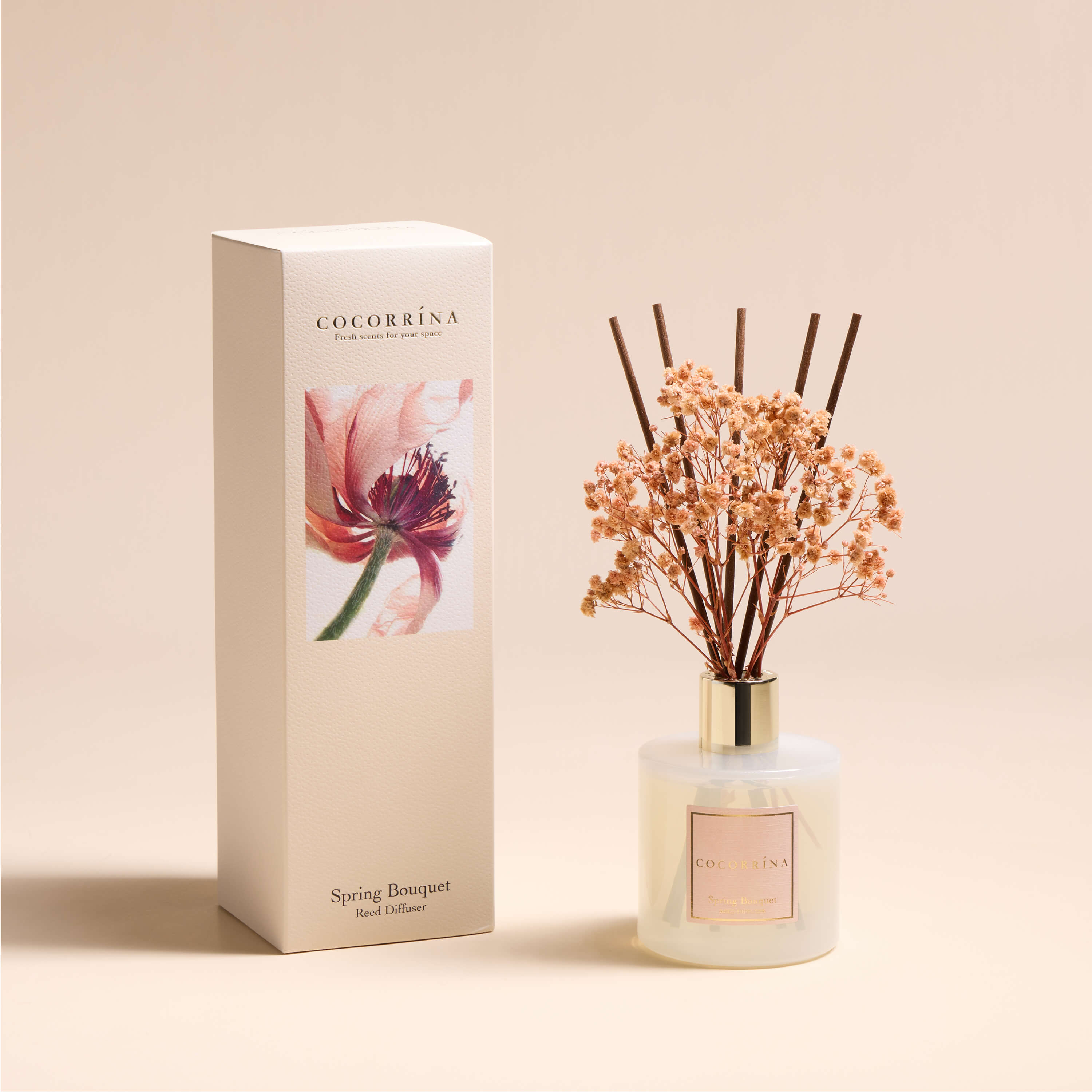 Set di diffusori a bastoncini bouquet primaverile COCORRÍNA