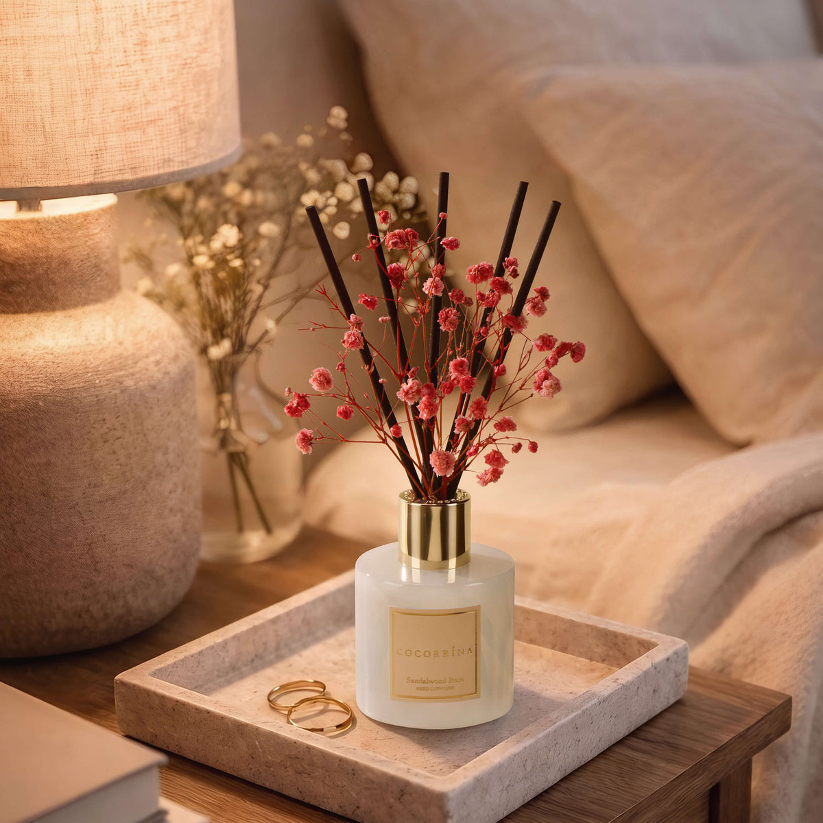 COCORRÍNA Sandalwood Rose Reed Diffuser Set